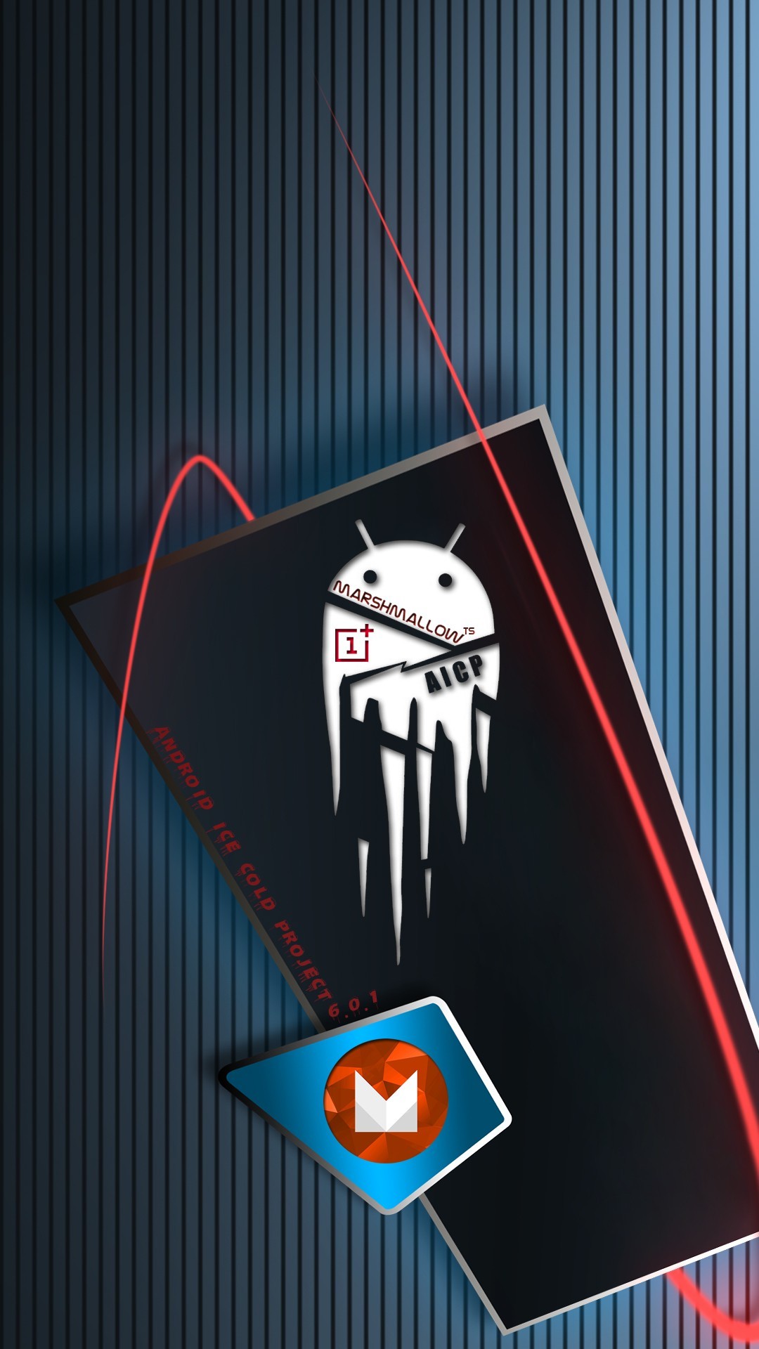Android 6.0 Marshmallow, Android, Logo, Sfondo scuro, 1080x1920, schermata di blocco iPhone