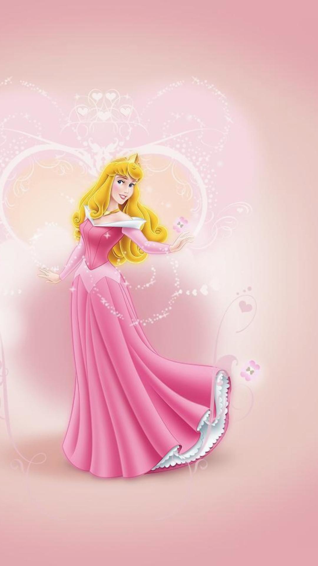 Aurora, La Bella Addormentata nel bosco, Disney, Principessa, Rosa, schermata Home iPhone