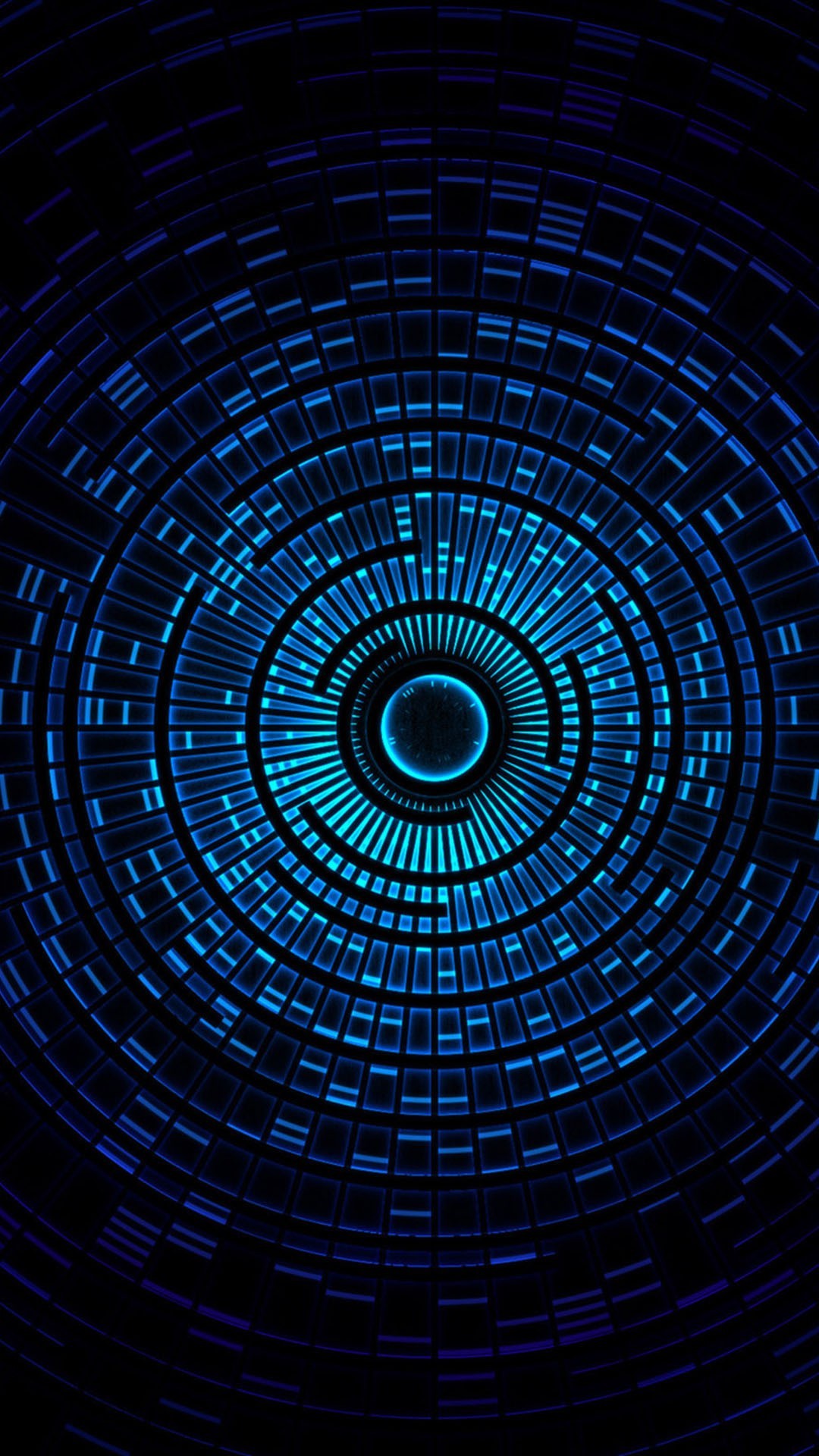 Cerchi, Tecnologia, Blu, Sfondo nero, Full HD, schermata di blocco Samsung