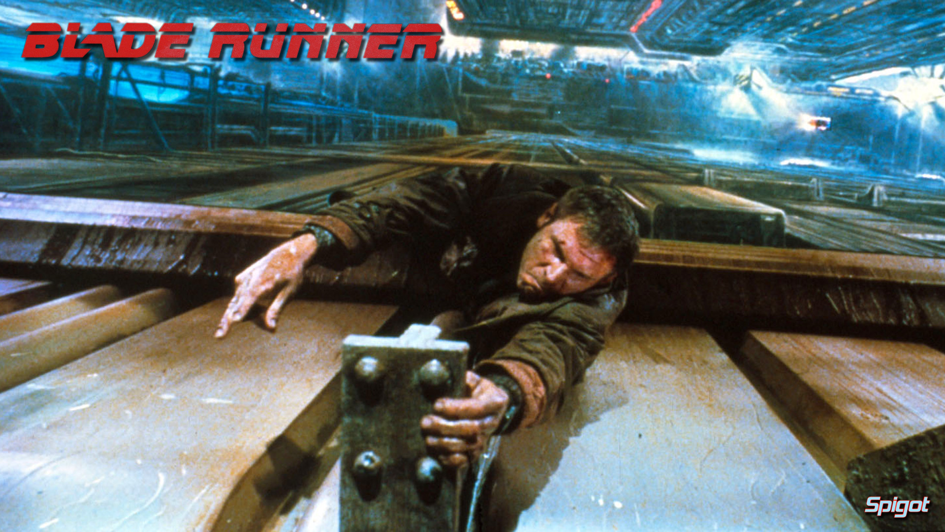 Blade Runner, Rick Deckard, Harrison Ford, Tetto, Pioggia, 1920x1080, sfondo per PC
