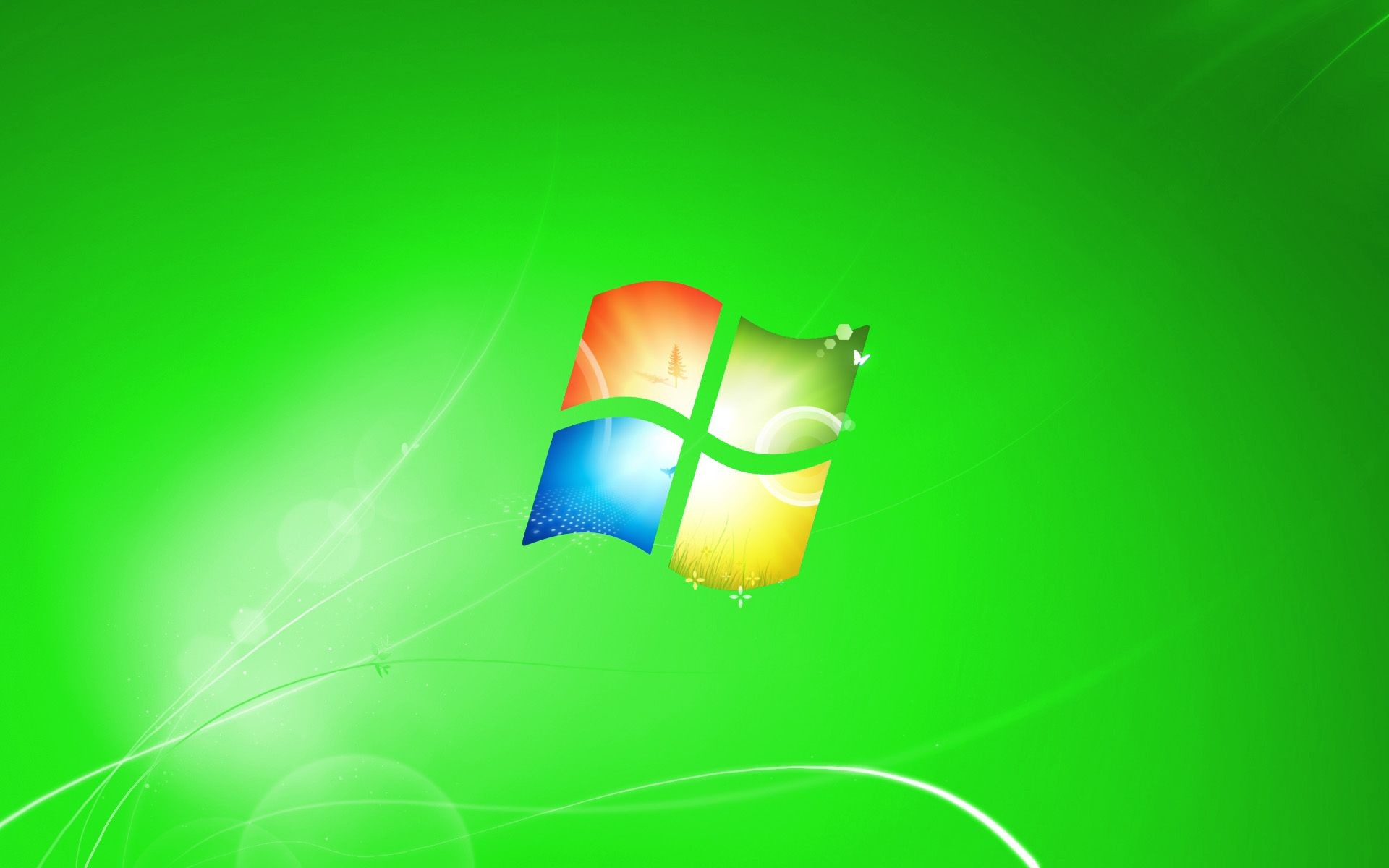 Windows 7, Logo Windows, Verde, 1920x1200, sfondo per PC
