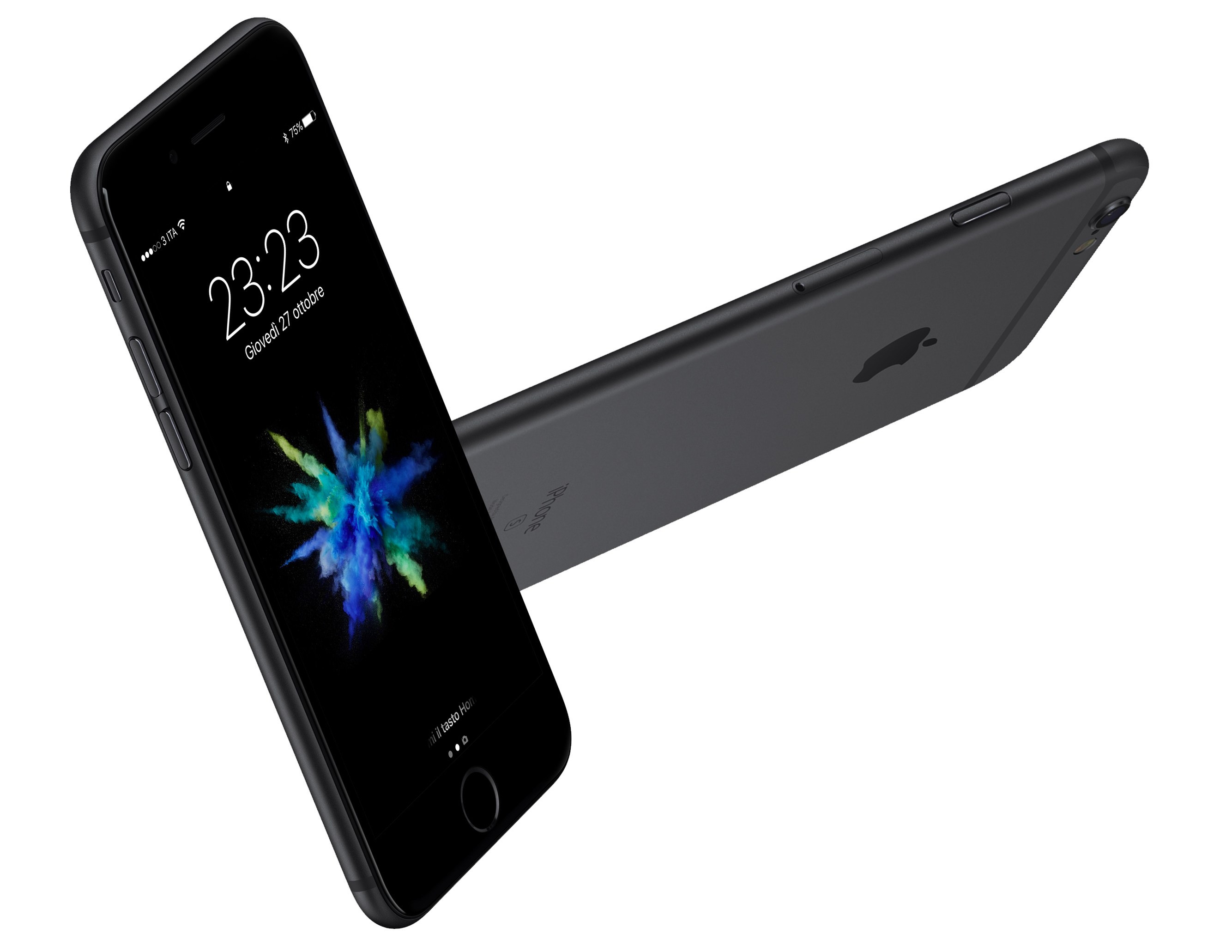 iPhone 7, Apple, iOS 10, Smartphone nero, 2K, sfondo Windows 11