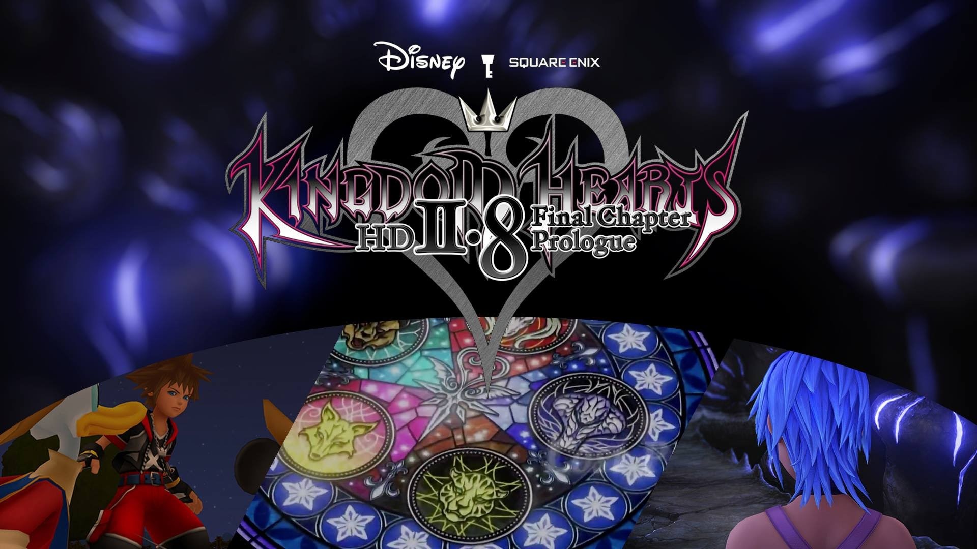 Kingdom Hearts HD 2.8 Final Chapter Prologue, Sora, Aqua, Vetrata, Logo, sfondo 1920x1080 per PC