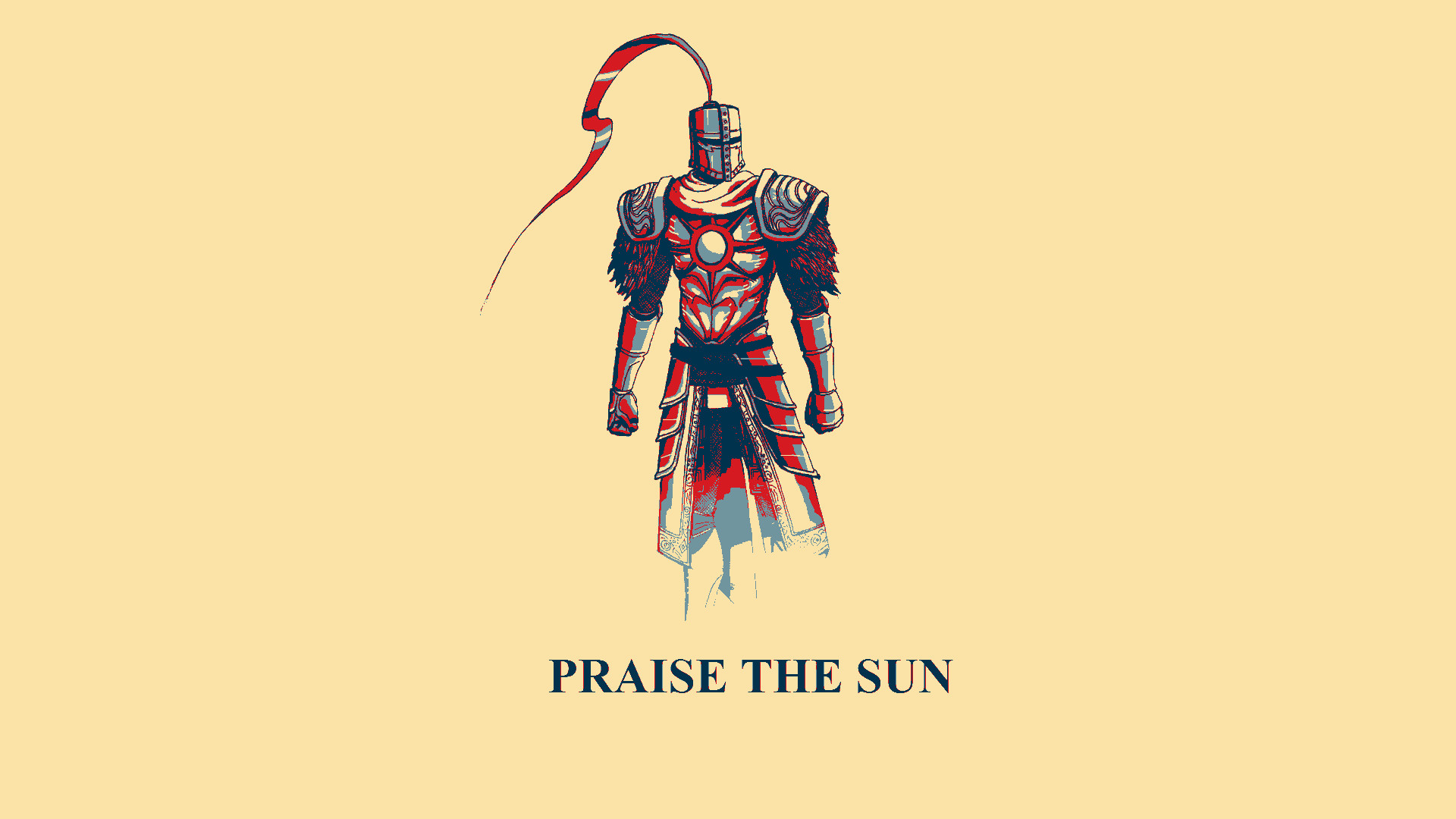 Solaire di Astora, Dark Souls, Lode al Sole, Praise the Sun, Minimalismo, sfondo Full HD per PC