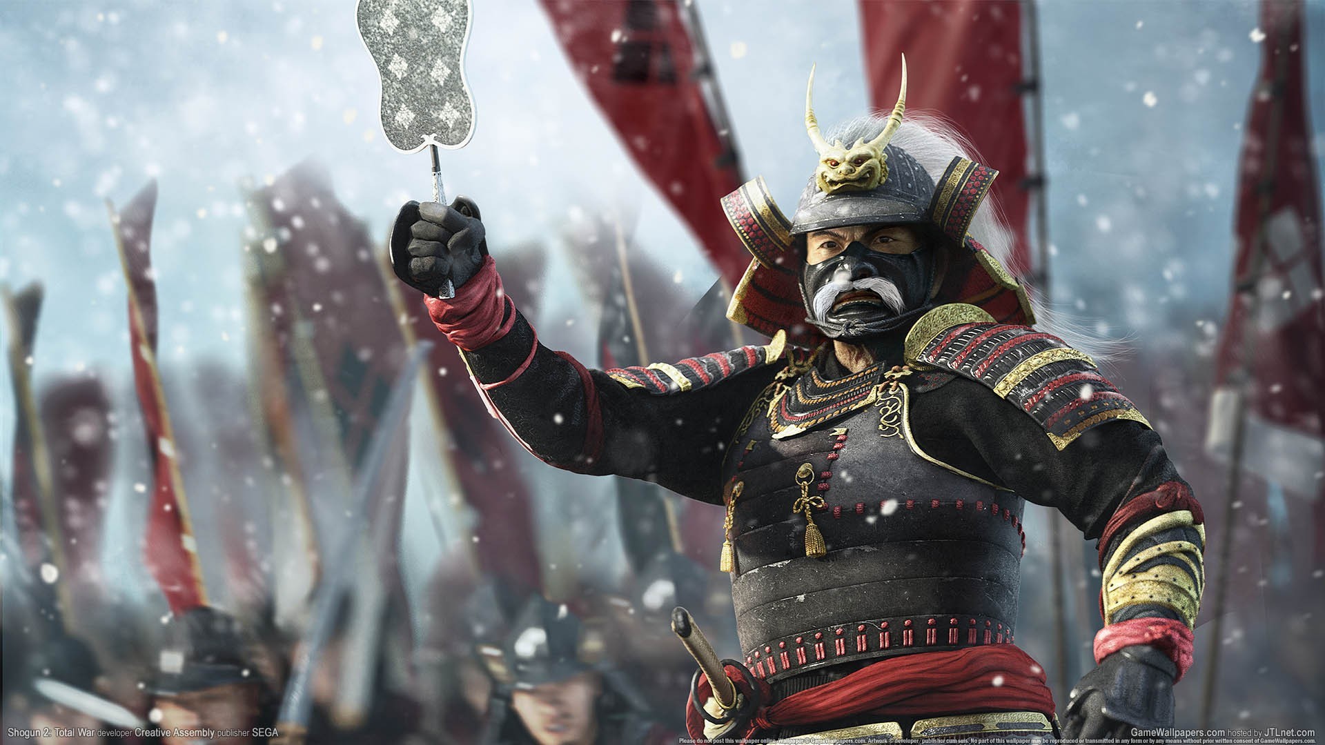 Shogun 2: Total War, Samurai, Maschera mempō, Armatura, Full HD 1080p, sfondo desktop