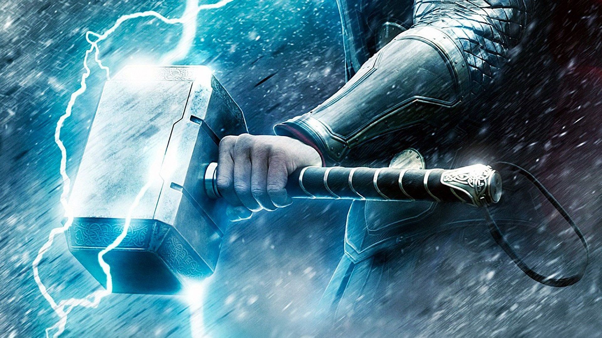 Mjolnir, Thor, Thor: The Dark World, Fulmini, Primo piano, Full HD, sfondo desktop