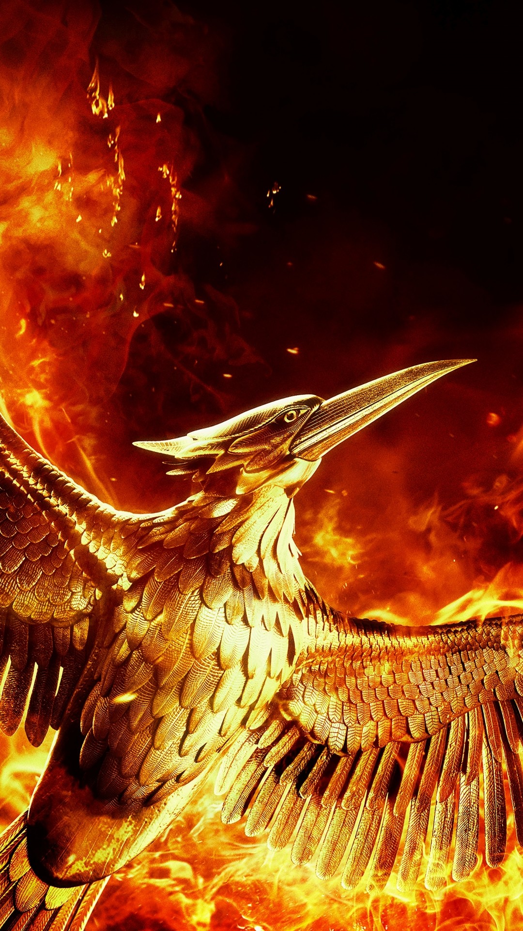 Hunger Games, Ghiandaia imitatrice, Fuoco, Full HD, sfondo per smartphone