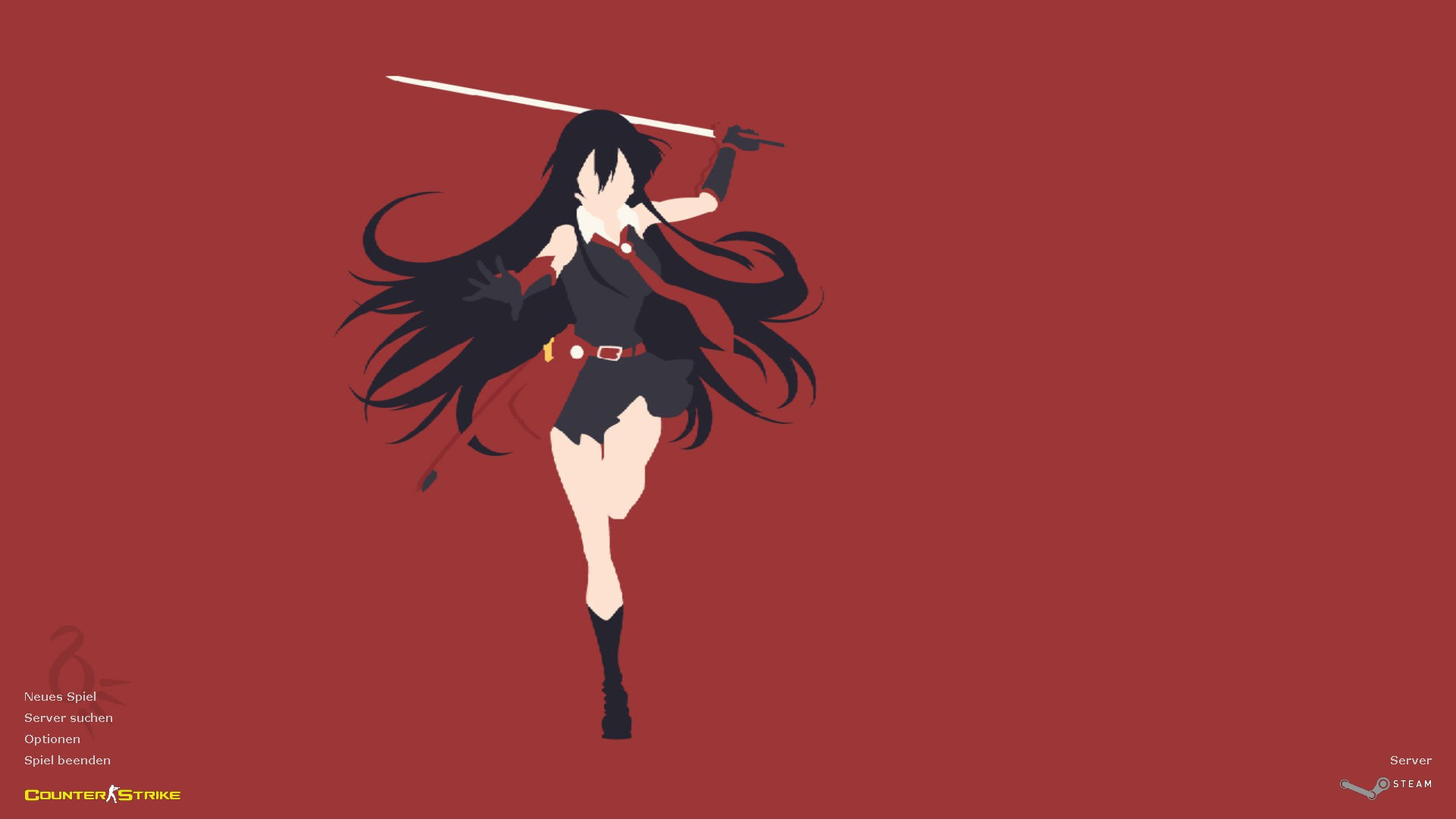 Akame, Akame ga Kill!, Minimalismo, Sfondo rosso, Full HD, wallpaper per portatile