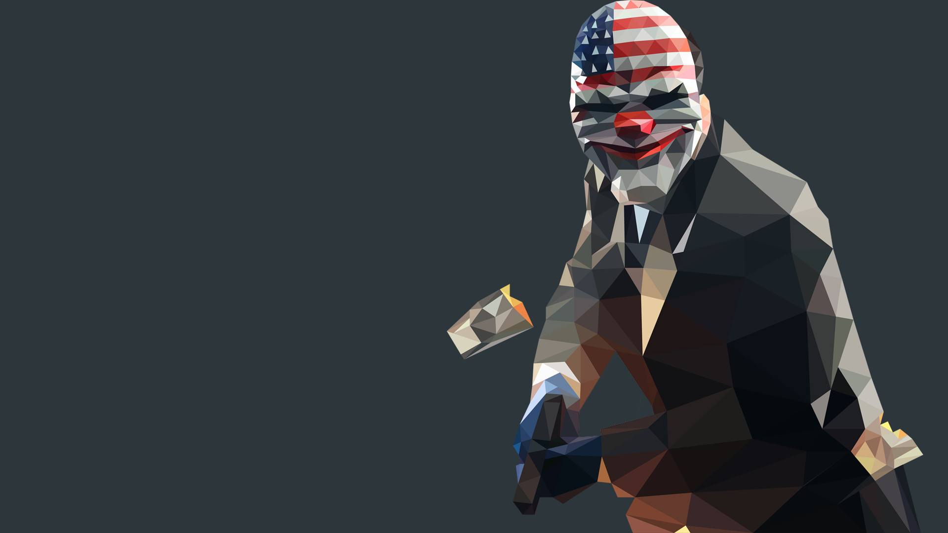 Dallas, Payday 2, Low poly, Banconote, Full HD, wallpaper per PC