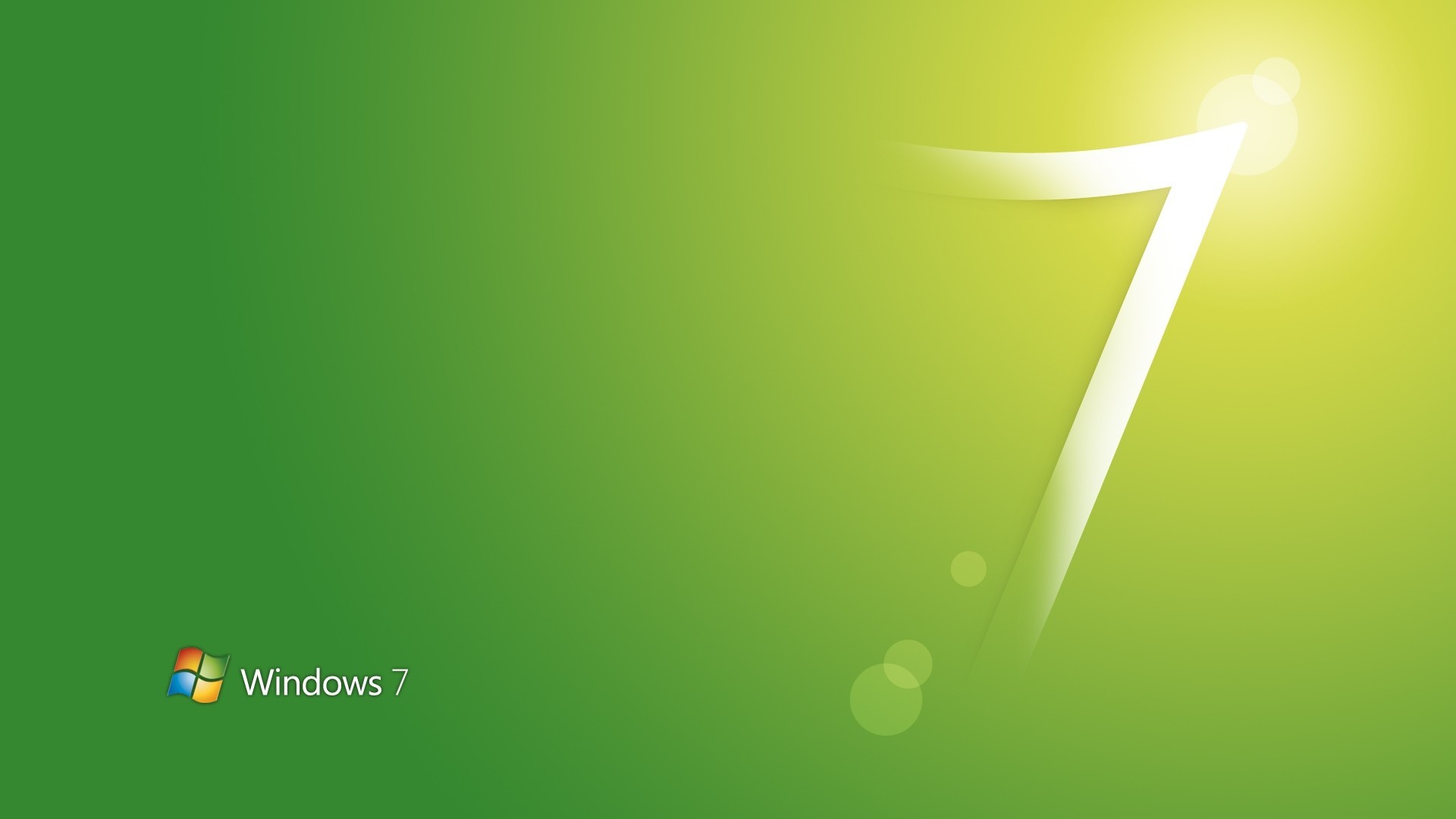 Windows 7, Logo, Verde, 1920x1080, immagine di sfondo