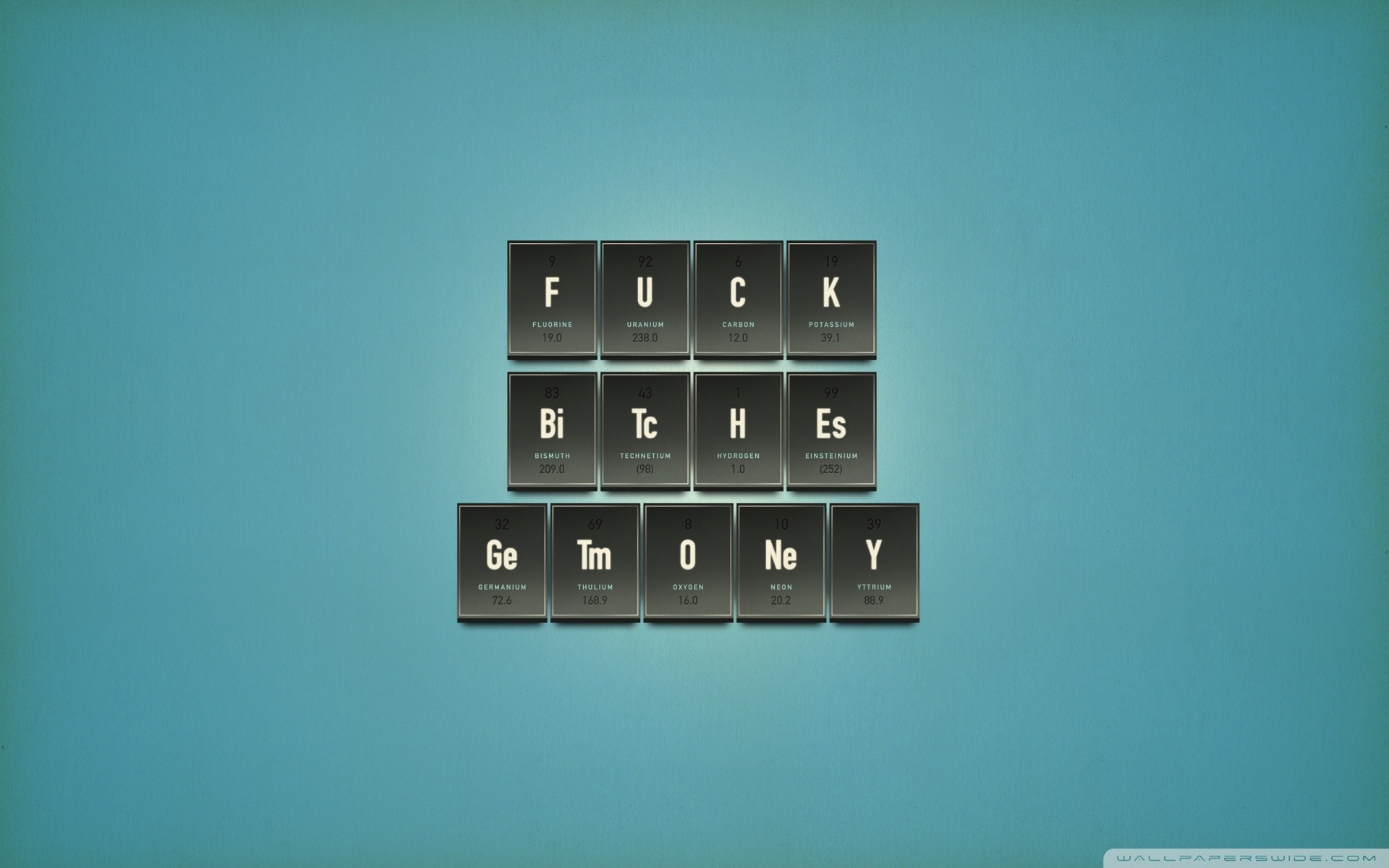 Simboli chimici, Tavola periodica, Gioco di parole, Turchese, 16:10 Full HD, sfondo widescreen