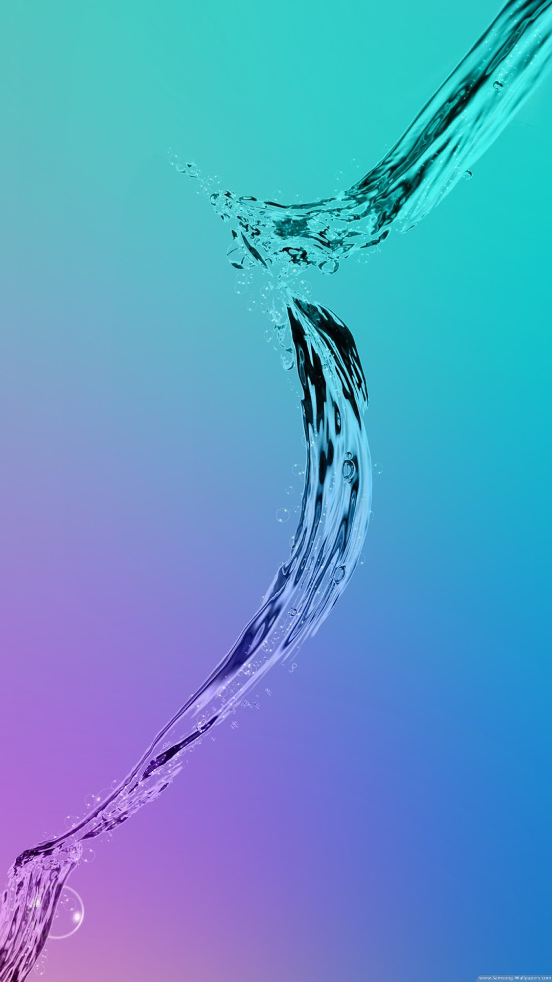 Spruzzo d'acqua, Turchese, Viola, sfondo Samsung Galaxy S7 verticale