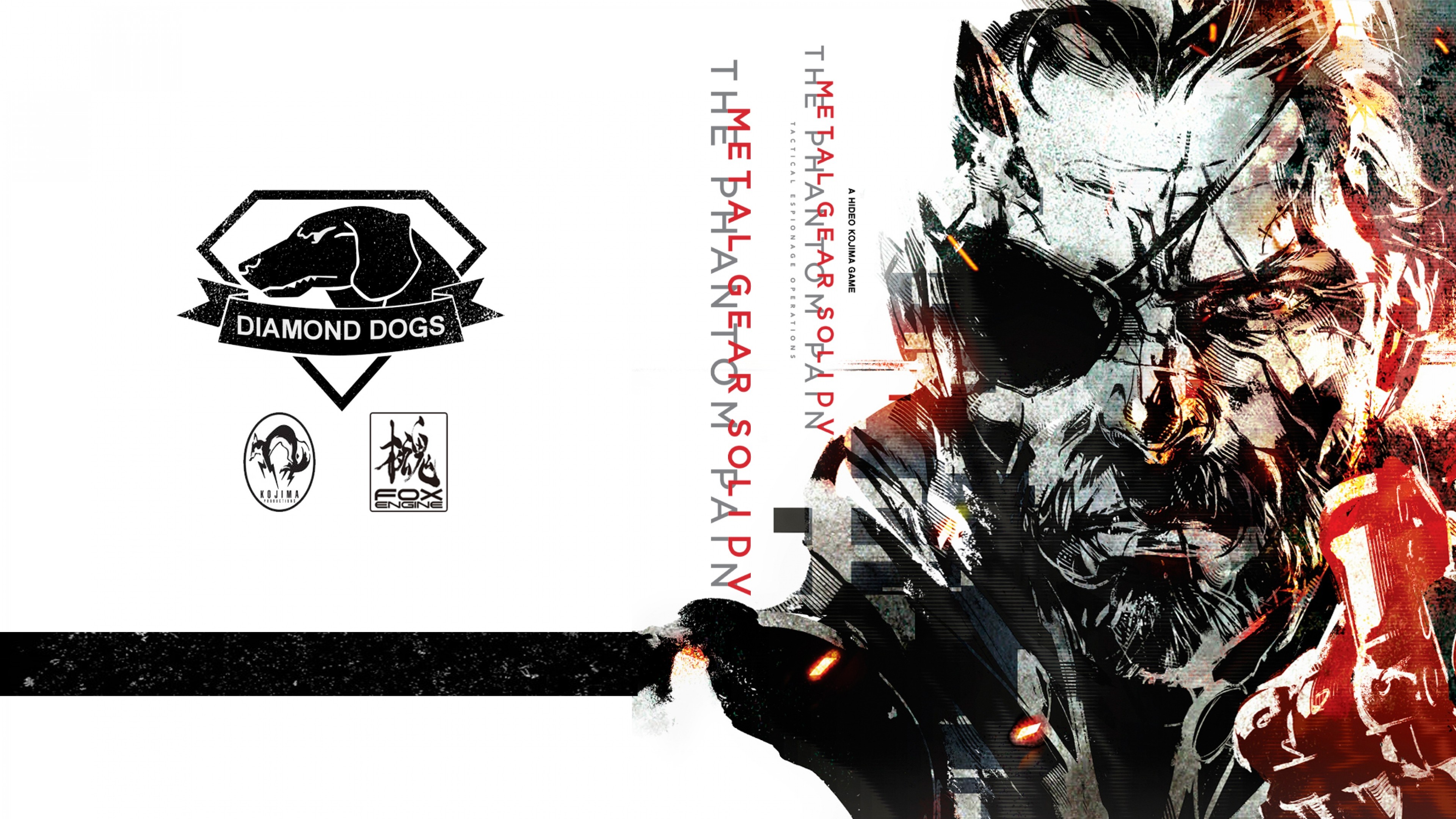 Venom Snake, Metal Gear Solid V: The Phantom Pain, Diamond Dogs, Copertina, Rosso, sfondo Ultra HD