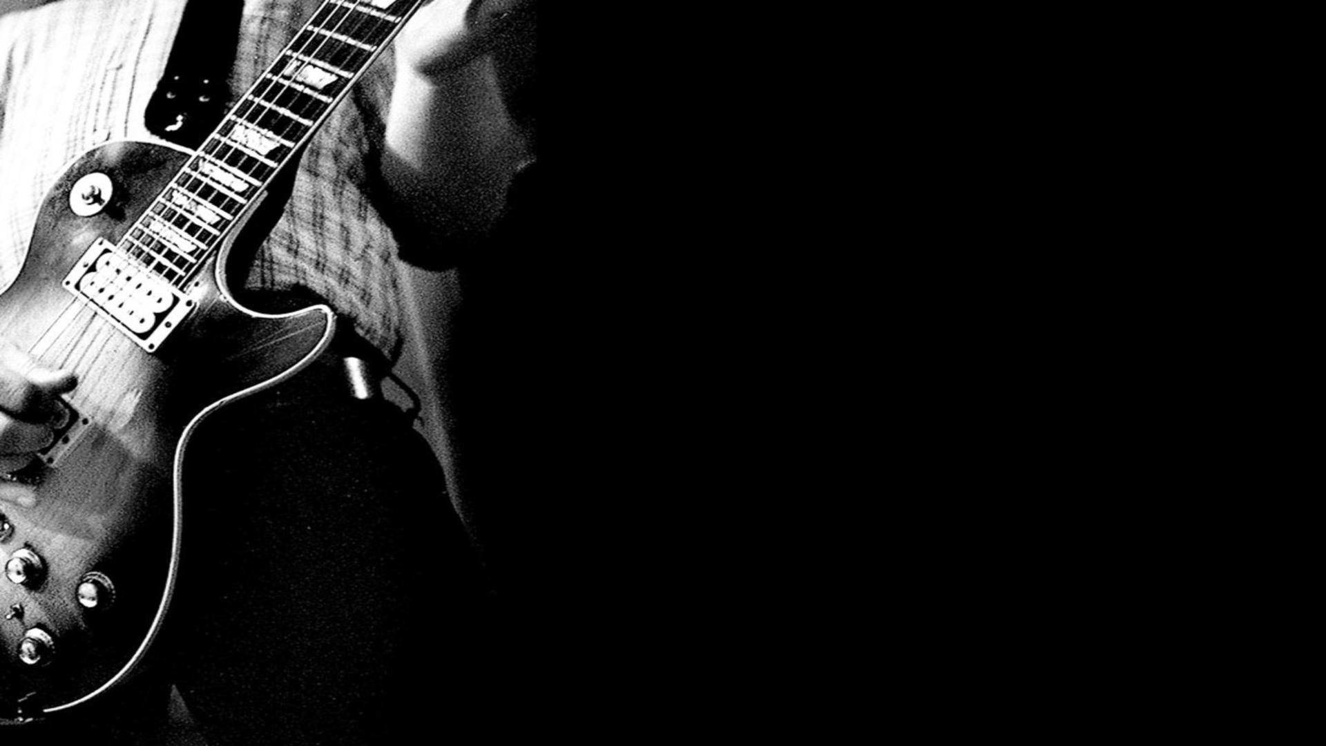 Gibson Les Paul, Chitarra elettrica, Bianco e nero, Full HD 1080p, sfondo desktop