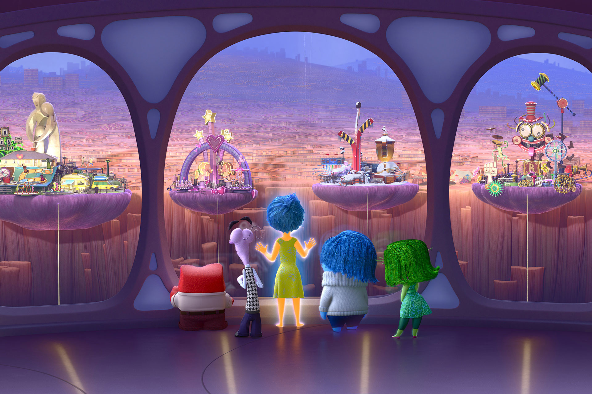 Inside Out, Isole della personalità, Gioia, Tristezza, Quartier generale, sfondo Full HD per computer