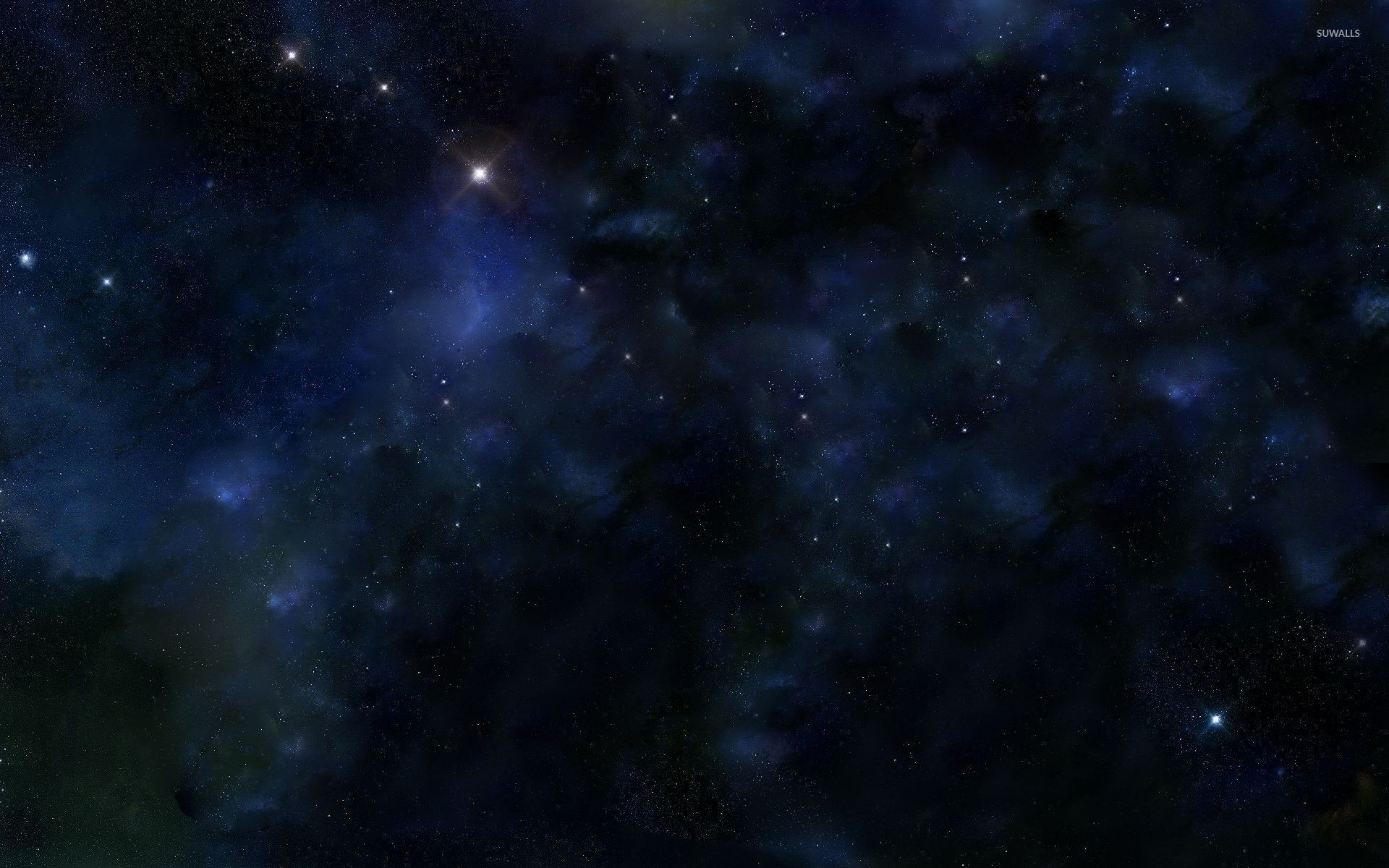 Cielo stellato, Spazio profondo, Blu scuro, 1920x1200, immagine di sfondo