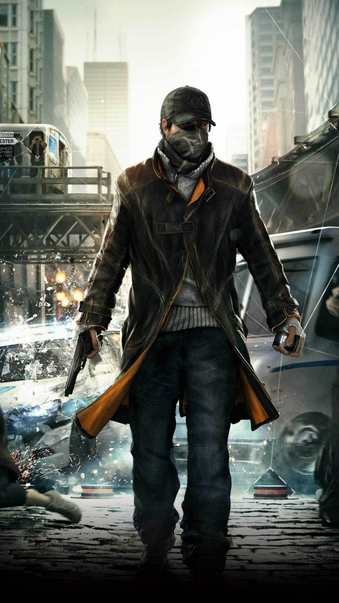 Aiden Pearce, Watch Dogs, Chicago, Strada, 1080x1920, schermata di blocco iPhone