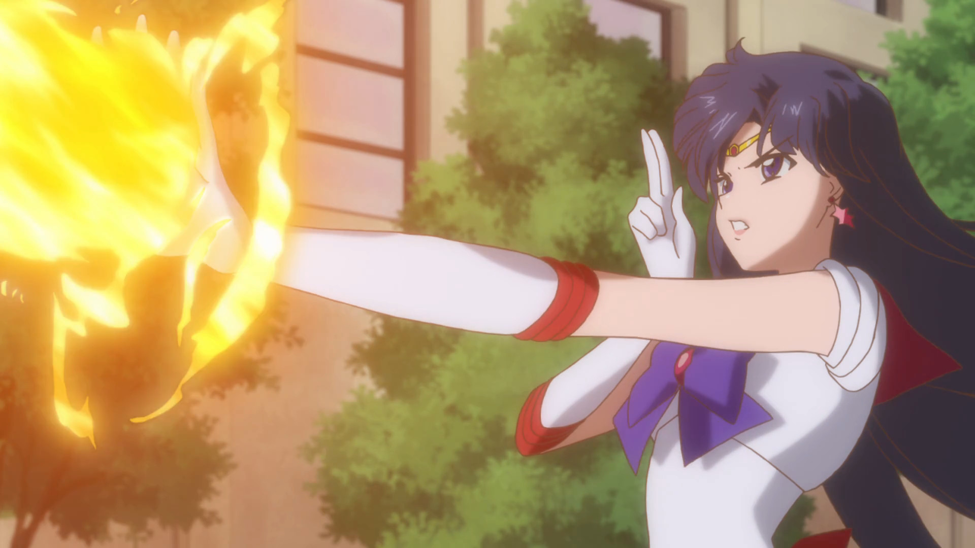 Sailor Mars, Sailor Moon Crystal, Fuoco, Anime, Full HD, sfondo Windows 11