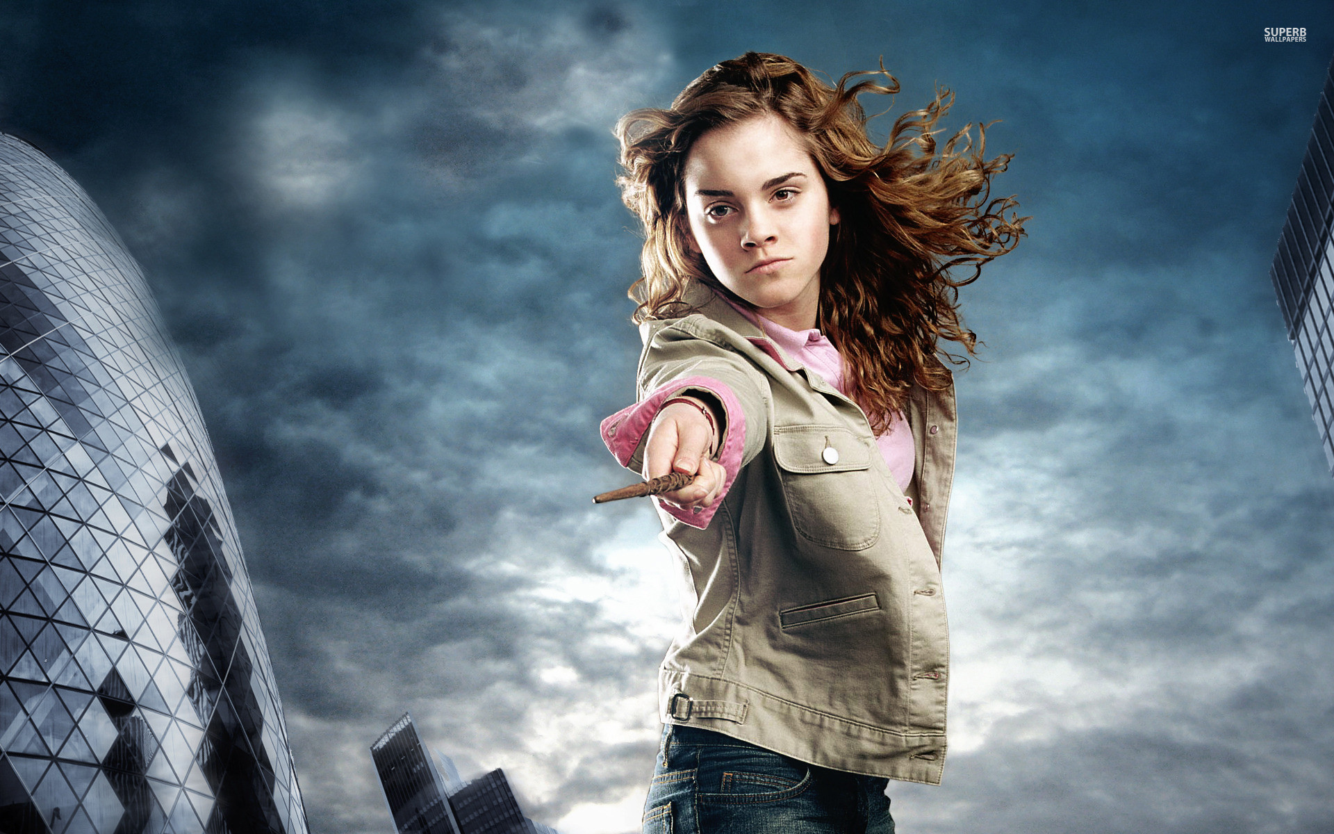 Hermione Granger, Emma Watson, Harry Potter, Bacchetta, Londra, Full HD, sfondo desktop
