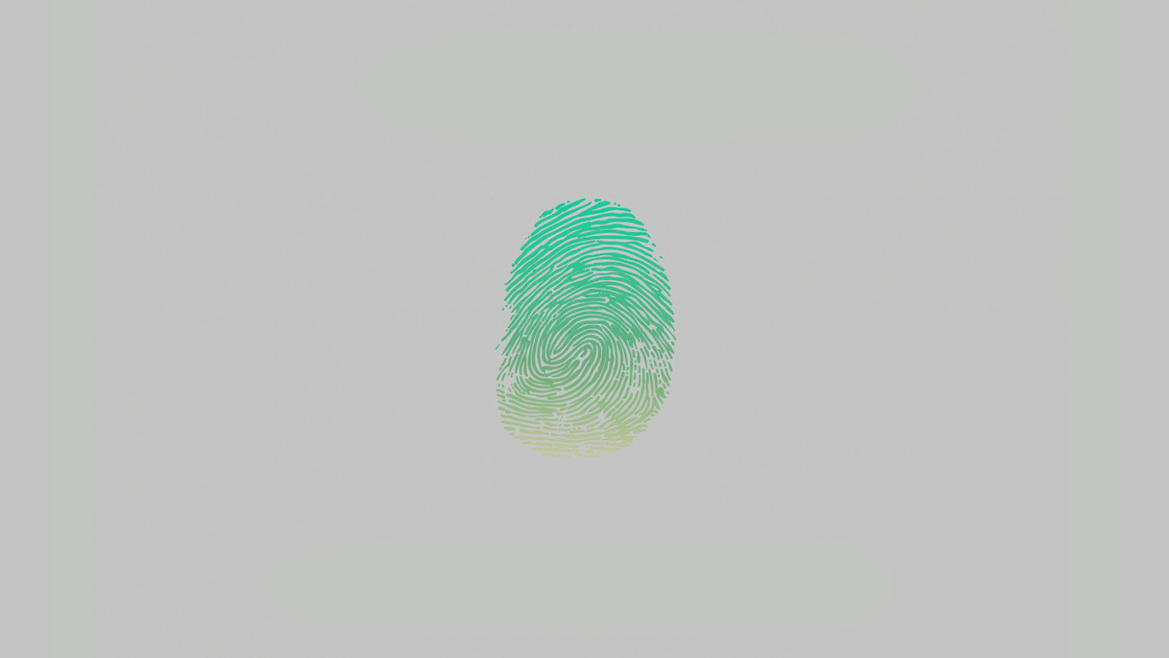 Impronta digitale, Sfumatura verde, Sfondo grigio, Minimalismo, 4K, wallpaper per portatile