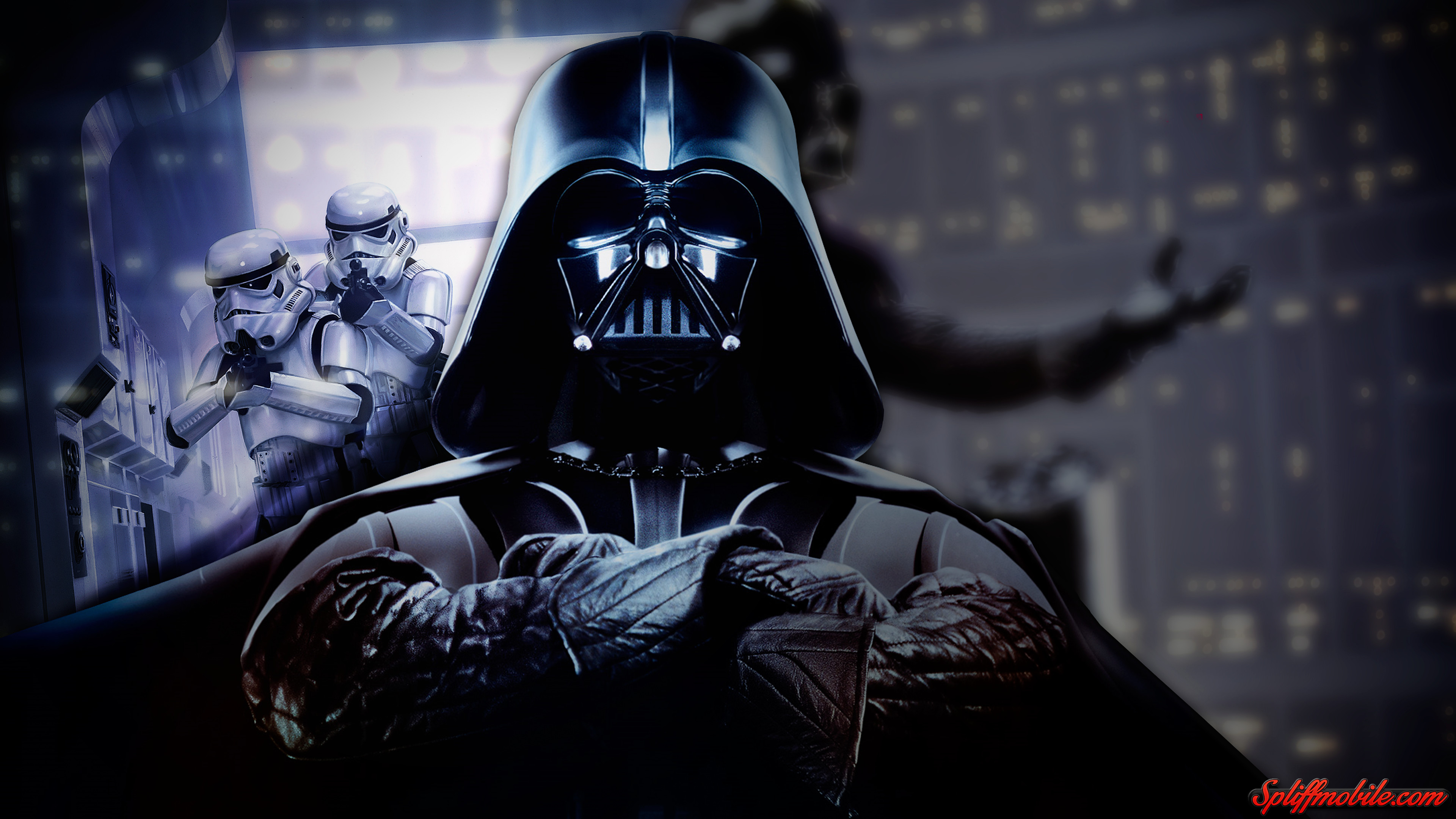 Darth Vader, Stormtrooper, Casco, Braccia incrociate, 4K 2160p, sfondo desktop