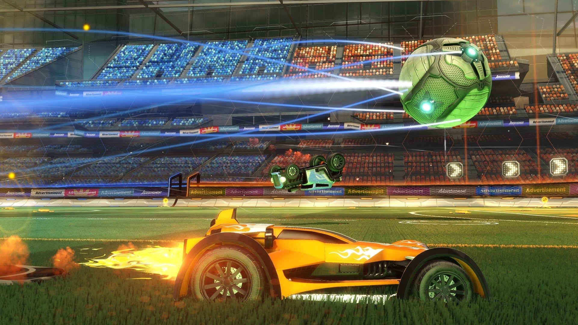 Rocket League, Pallone, Auto, Boost, Stadio, Full HD, sfondo Windows 11