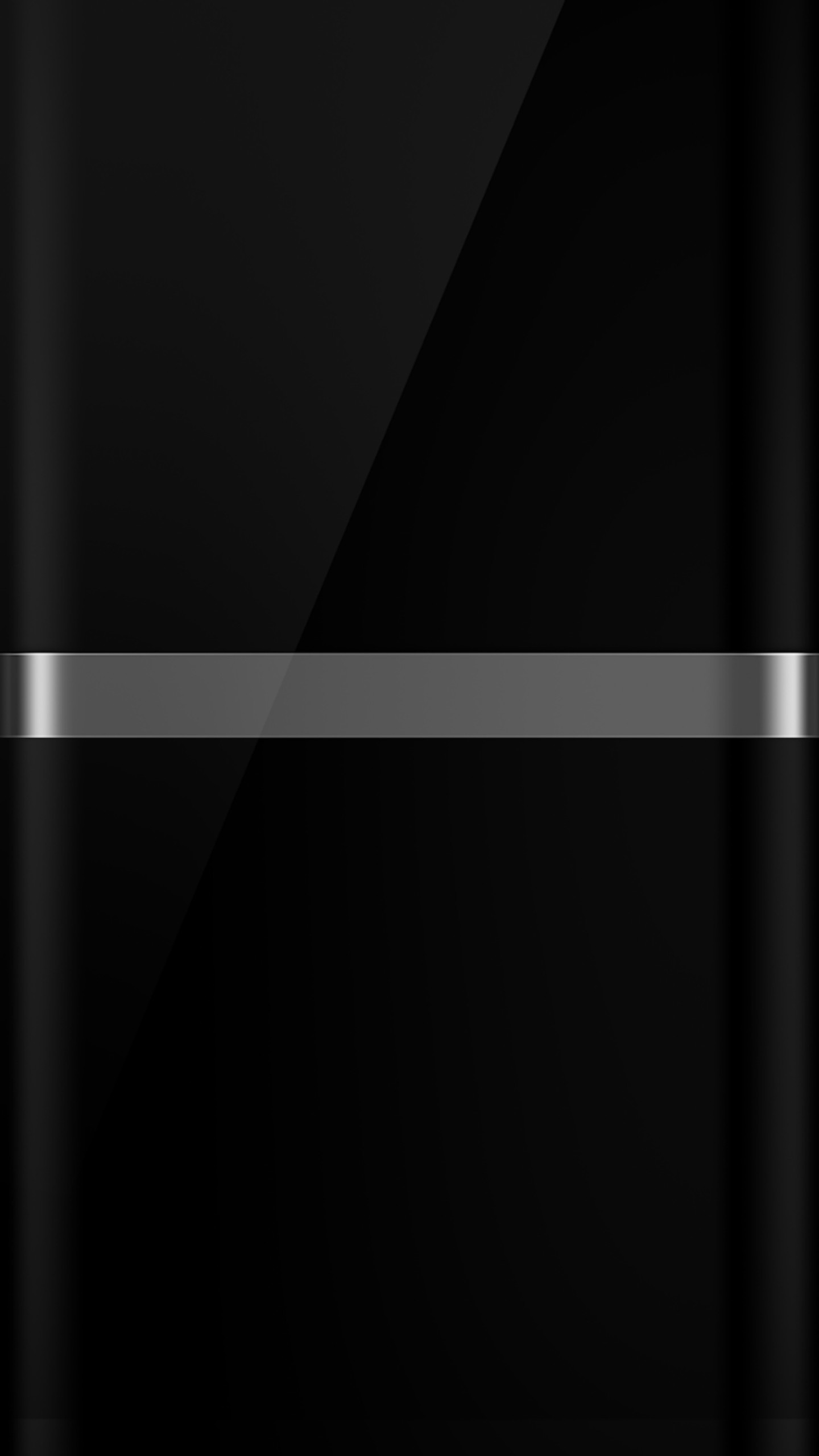 Nero lucido, Striscia metallica, Minimalista, sfondo per Samsung S26
