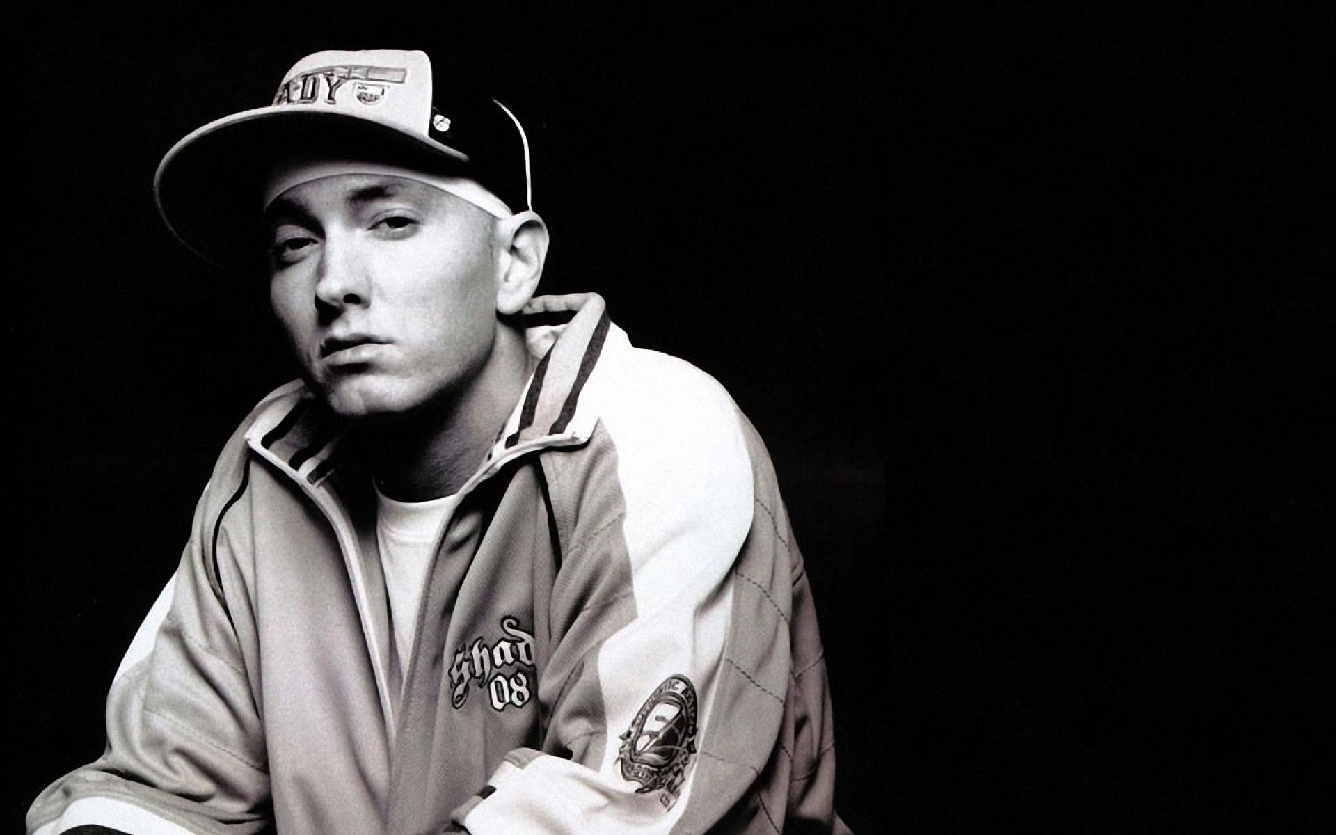 Eminem, Cappellino, Felpa, Bianco e nero, 1920x1200, sfondo MacBook Pro