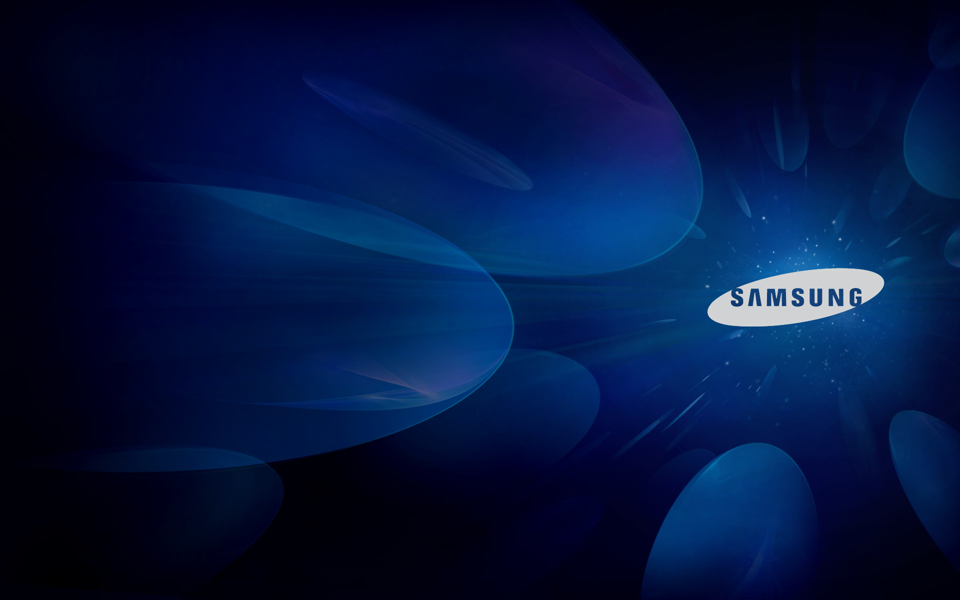 Samsung, Logo, Arte astratta, Blu, Full HD, sfondo per PC e portatile