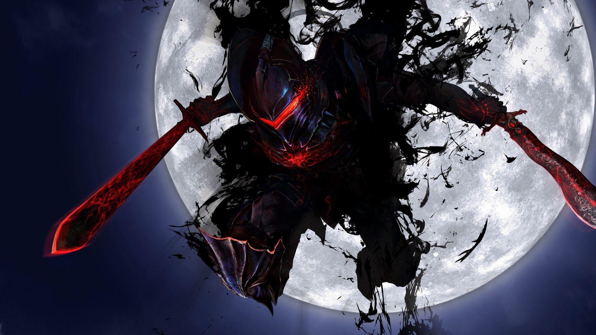 Berserker, Fate/Zero, Luna piena, Silhouette, 16:9 Full HD, sfondo widescreen