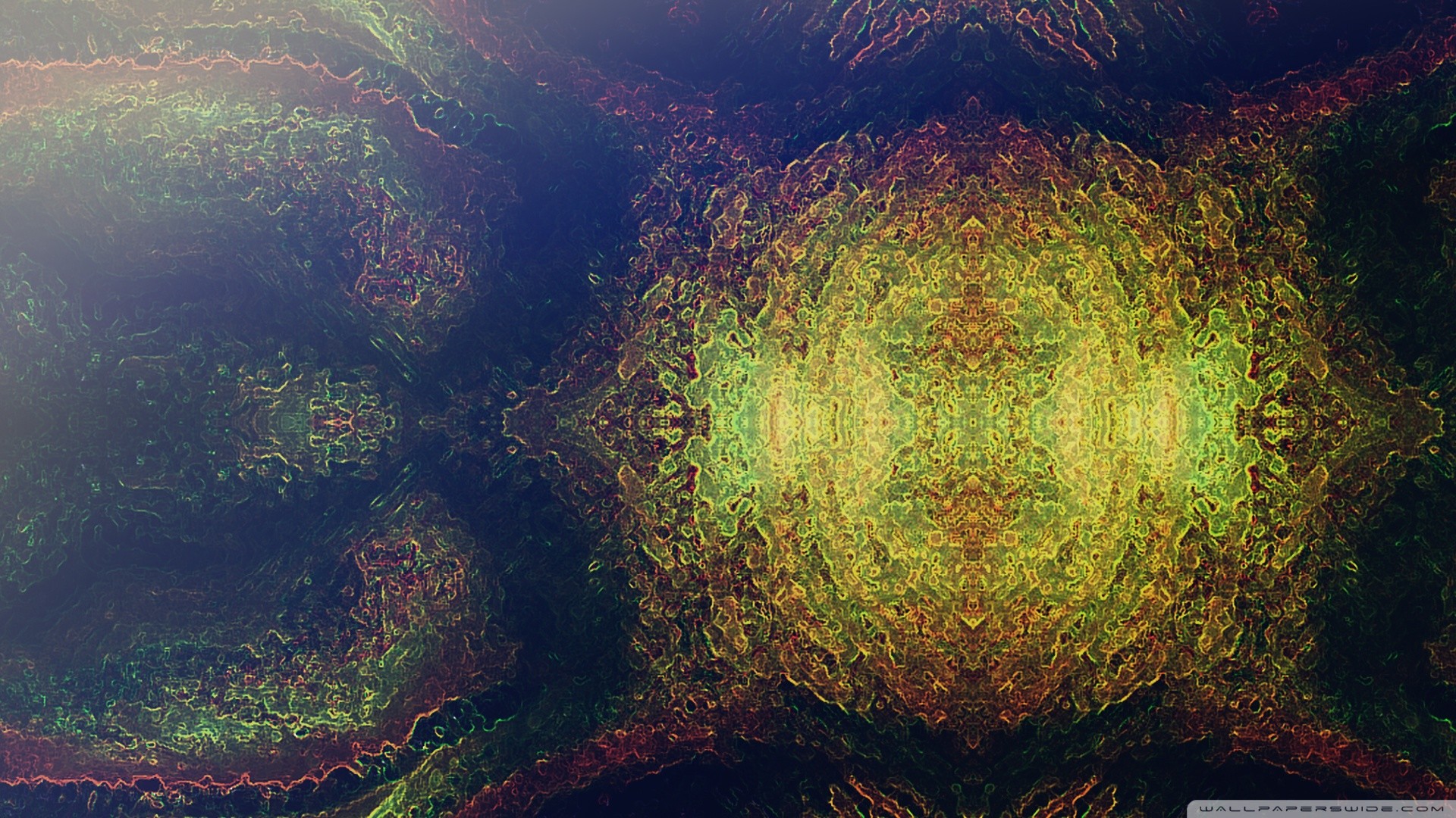 Arte frattale, Simmetria, Verde, Astratto, 1920x1080, sfondo per PC