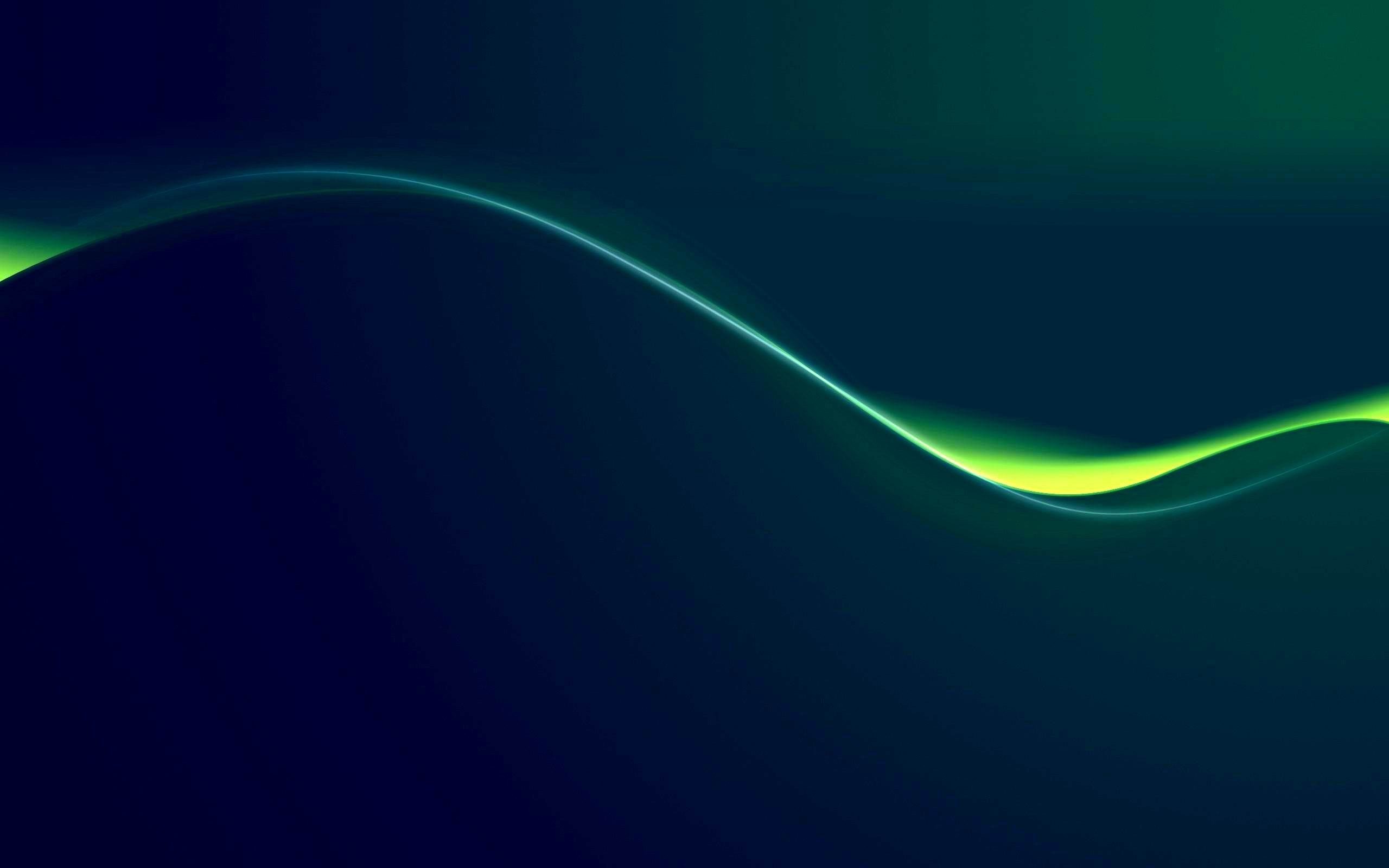 Onda luminosa, Verde, Blu scuro, Astratto, 2K, sfondo desktop