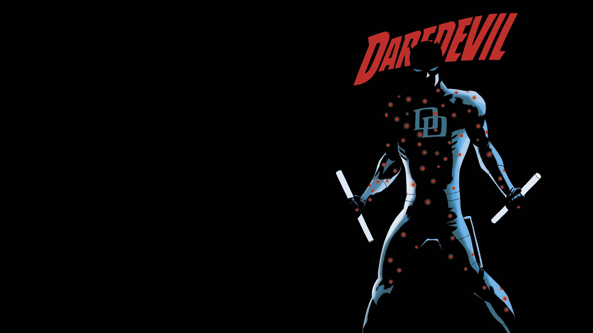 Daredevil, Logo, Fumetto, Sfondo nero, Full HD, wallpaper desktop