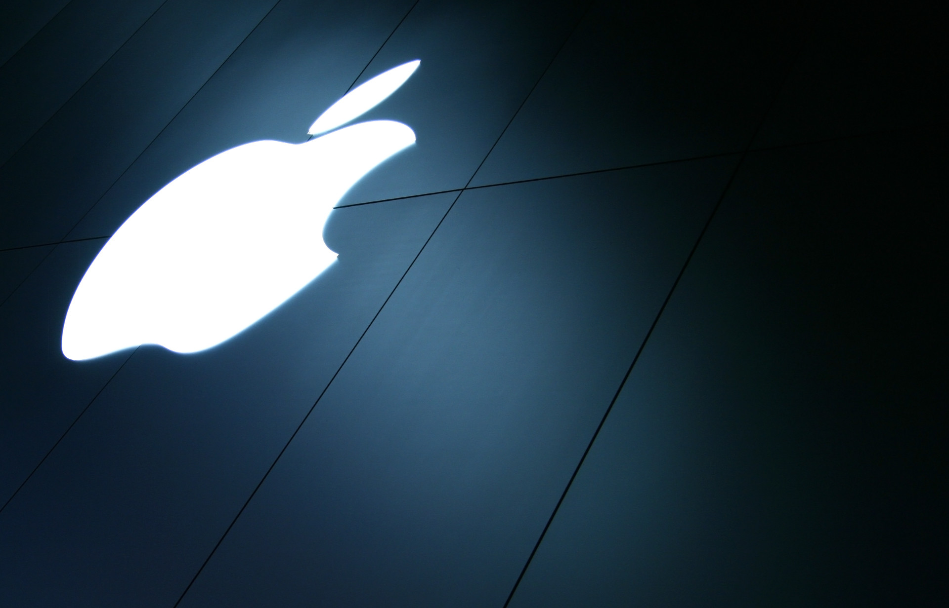 Logo Apple, Luce, Minimalista, Full HD, sfondo desktop