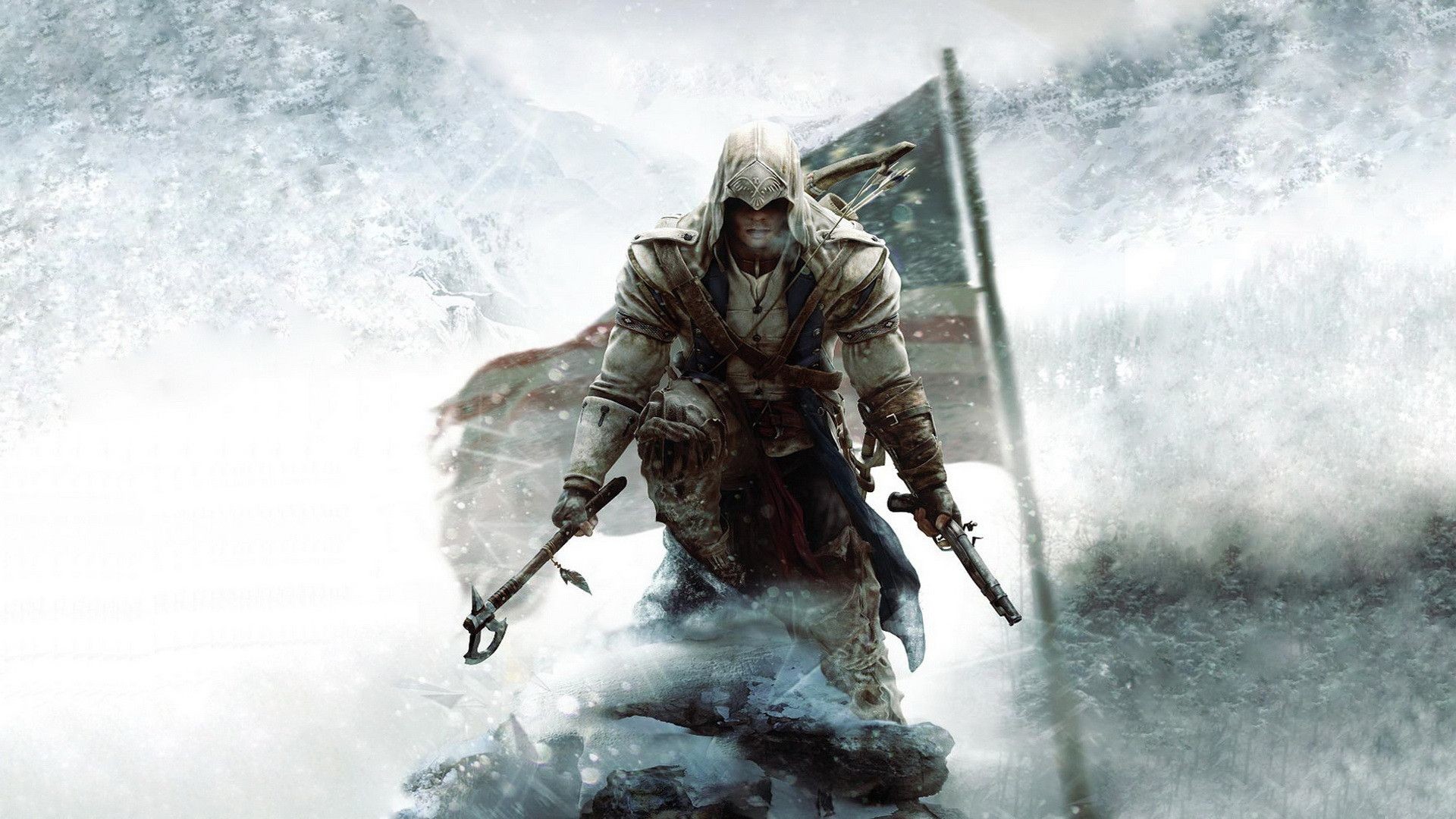 Connor Kenway, Assassin's Creed III, Neve, Inverno, 1920x1080, sfondo per PC