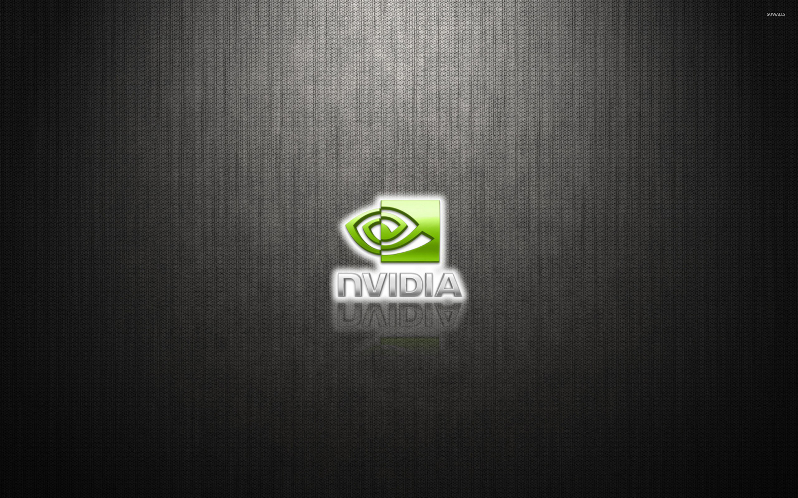 Logo Nvidia, Nvidia, Metallo spazzolato, Grigio, 2560x1600, sfondo MacBook Pro