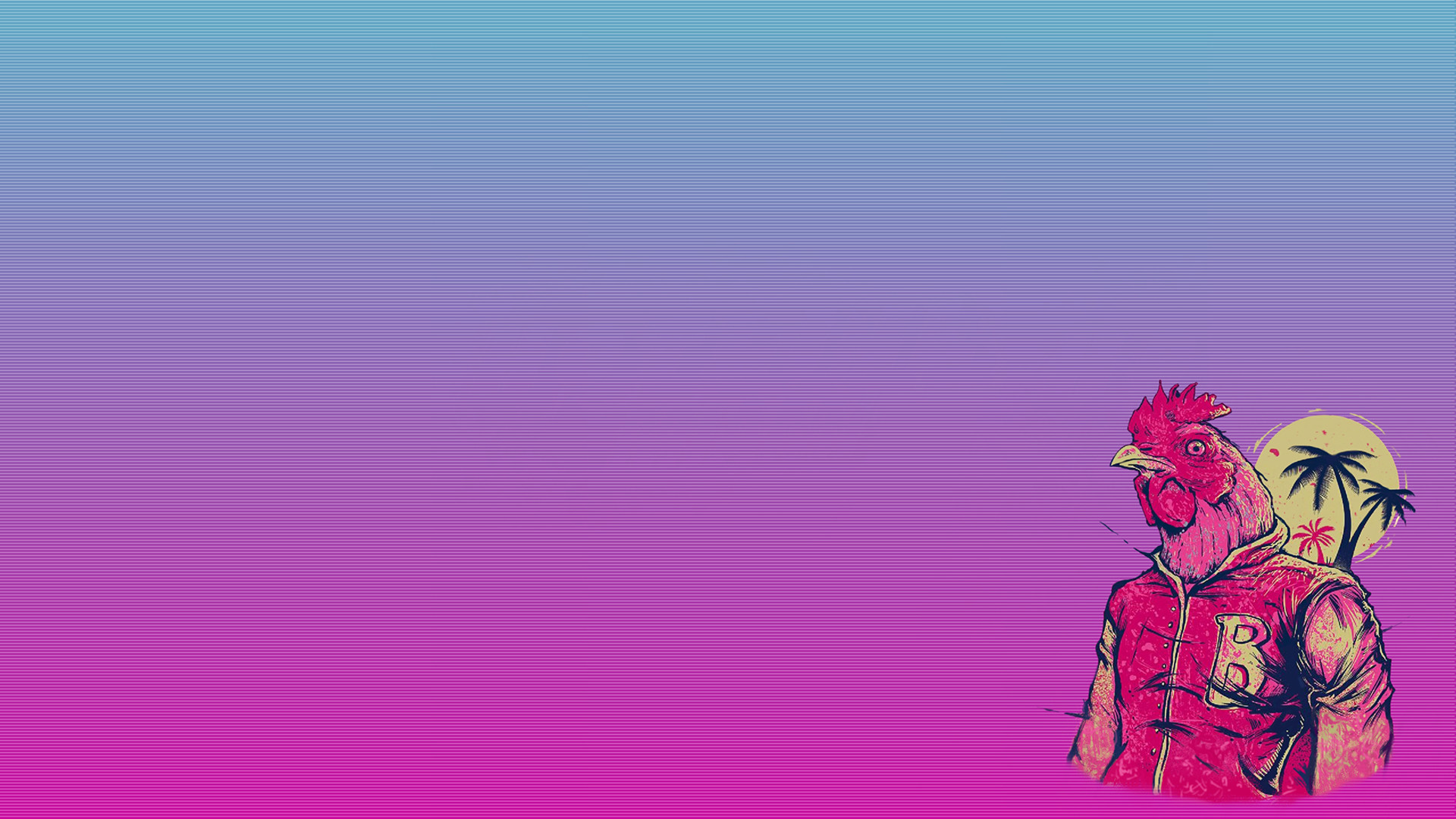 Hotline Miami, Richard, Sfumatura, Minimalista, Full HD, sfondo Windows 11