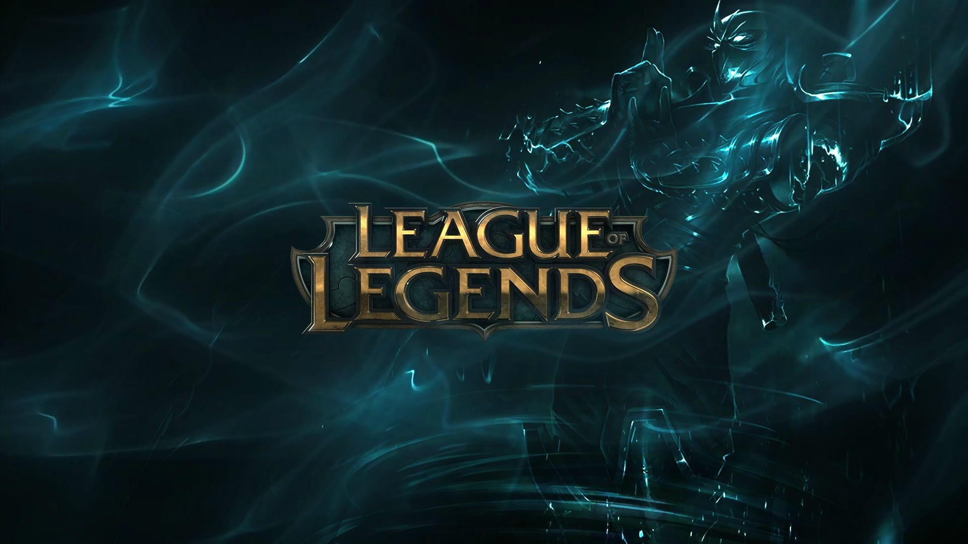 League of Legends, Logo, Turchese, Full HD, sfondo per PC