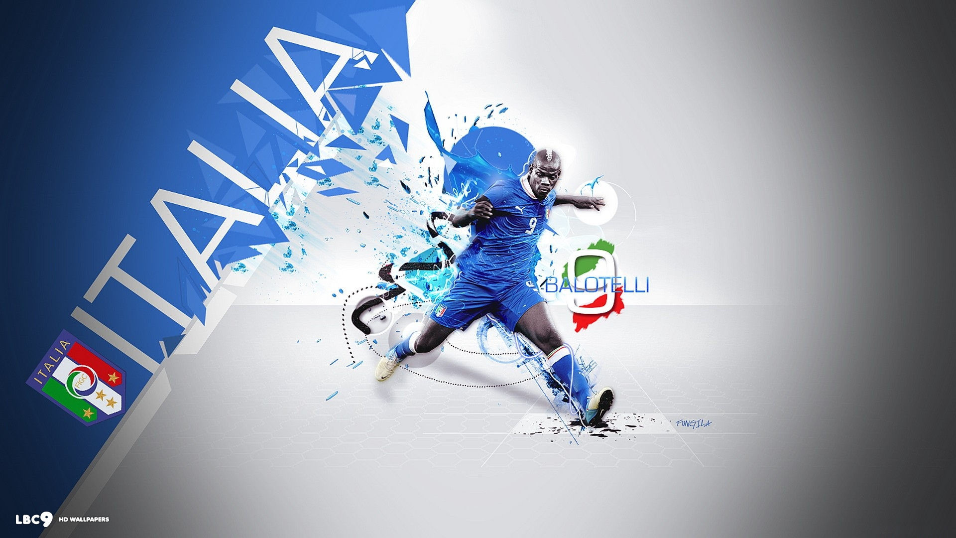 Mario Balotelli, Nazionale italiana di calcio, Italia, Calcio, Full HD, sfondo per portatile