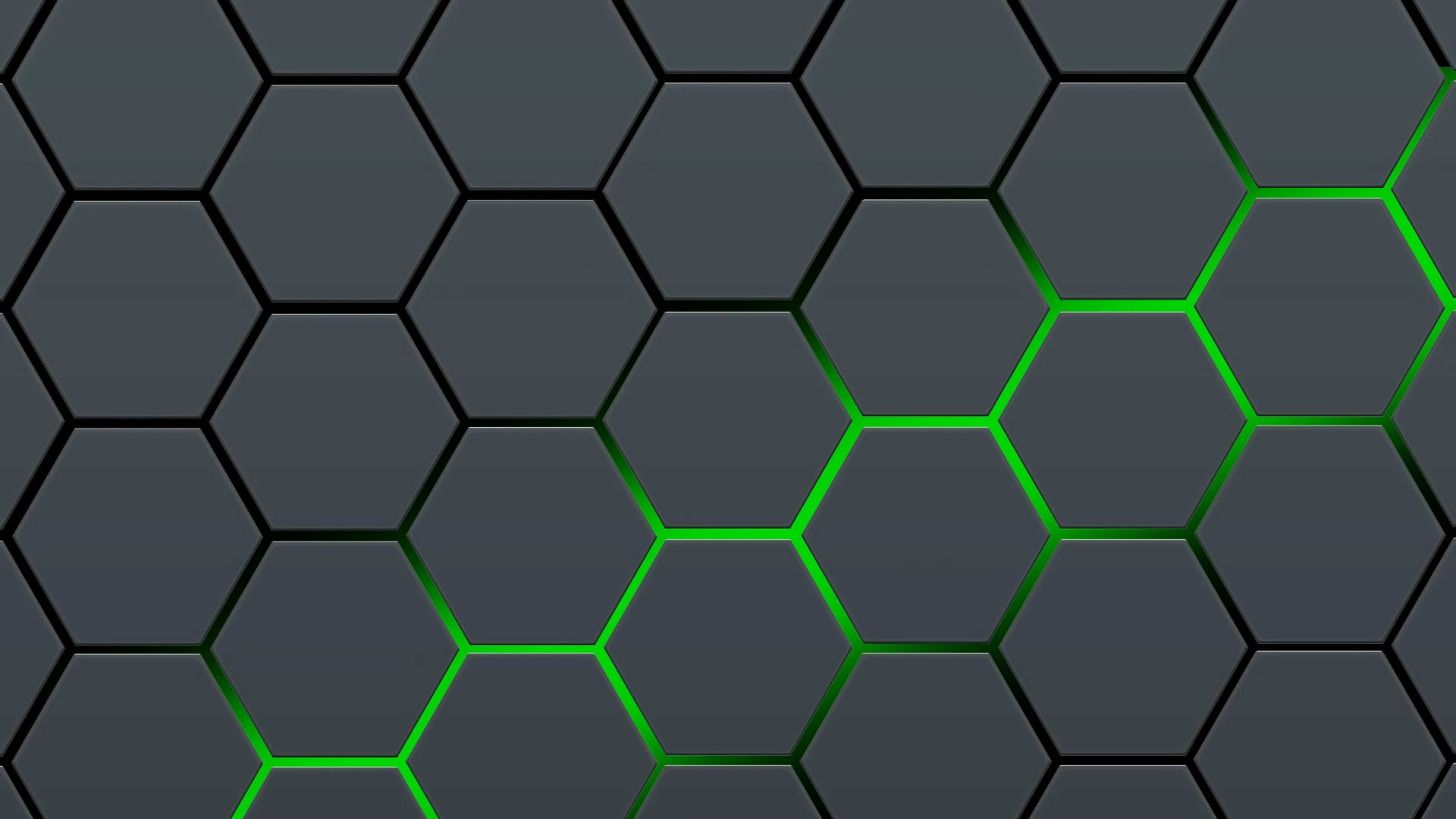 Esagoni, Neon verde, Grigio, Full HD, sfondo desktop