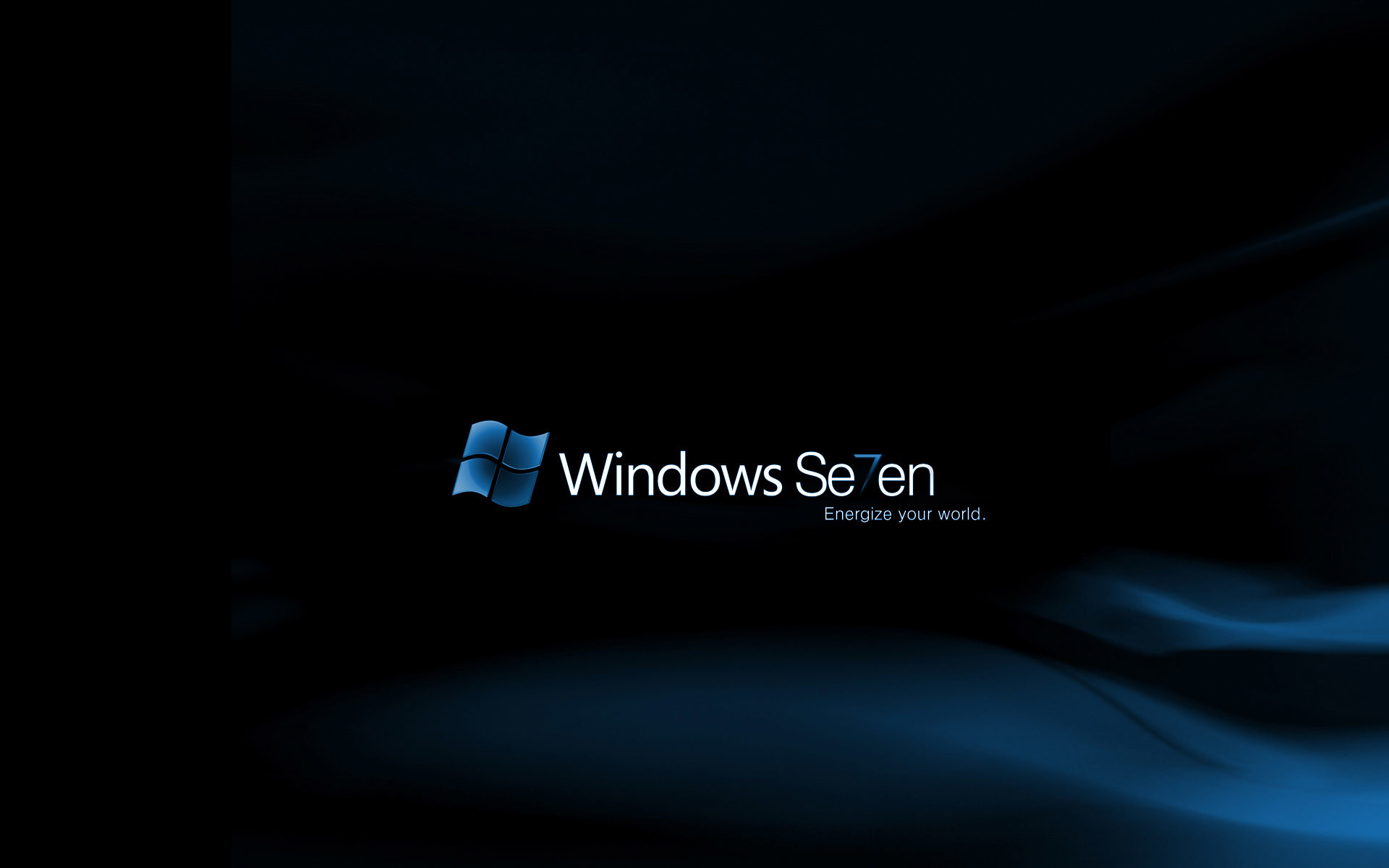 Windows Seven, Logo Windows, Sfondo nero, Full HD, wallpaper desktop