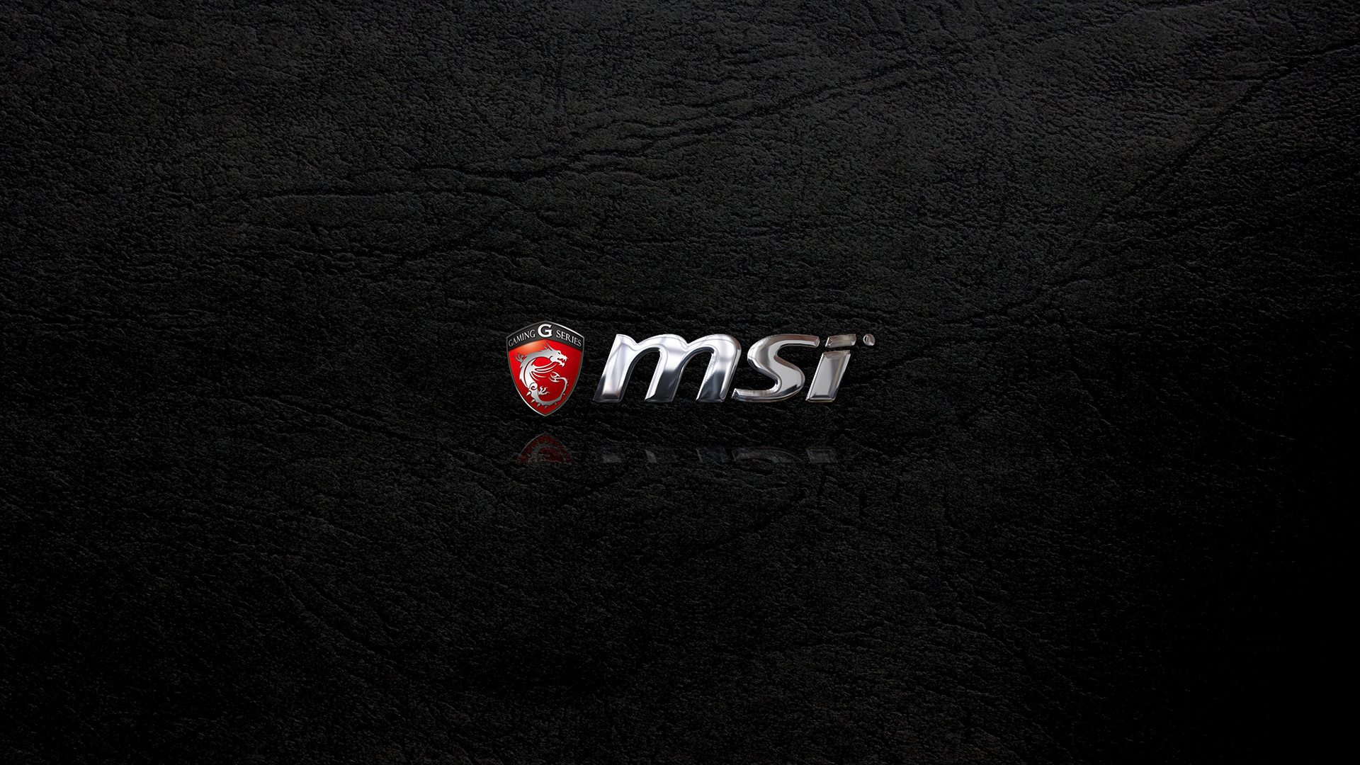 MSI, Logo MSI, Pelle, Sfondo nero, 16:9 Full HD, wallpaper widescreen