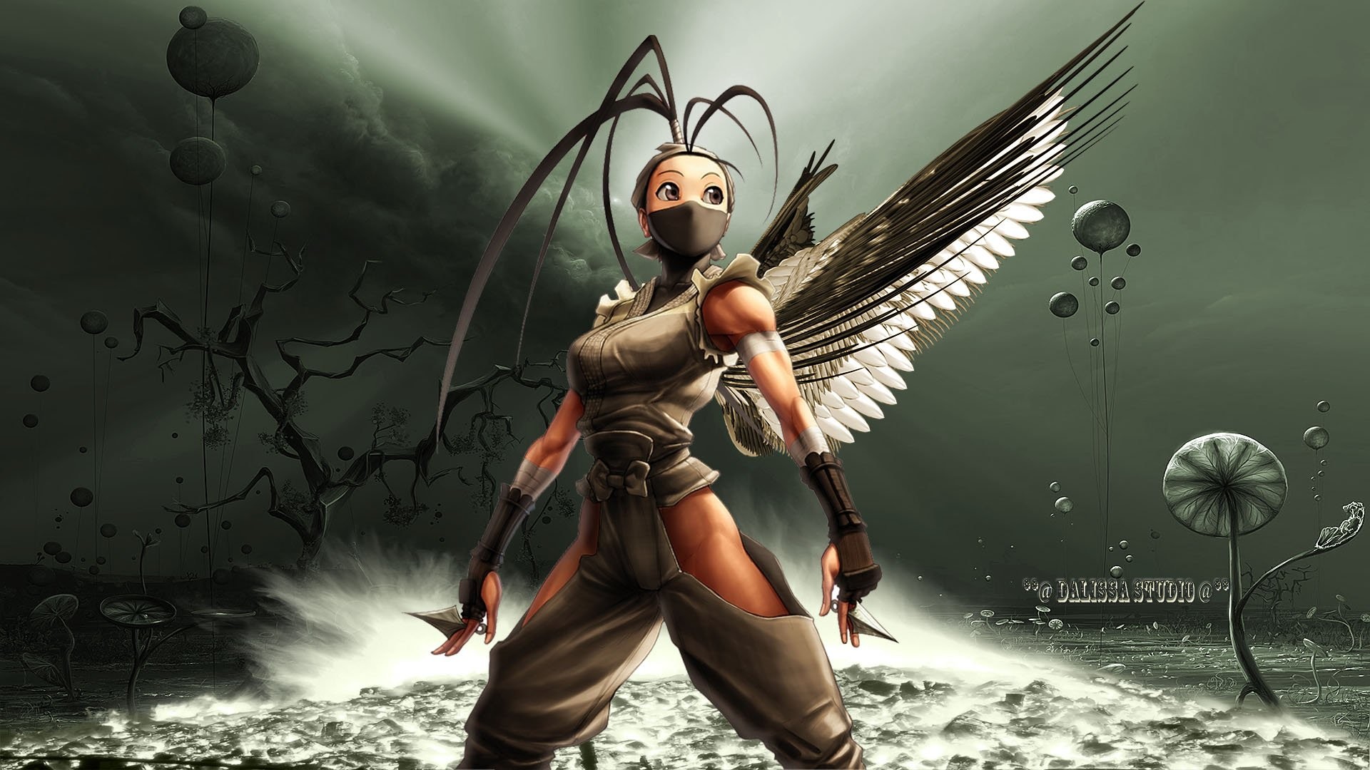 Ibuki, Street Fighter, Ali, Ninja, 1920x1080, immagine di sfondo