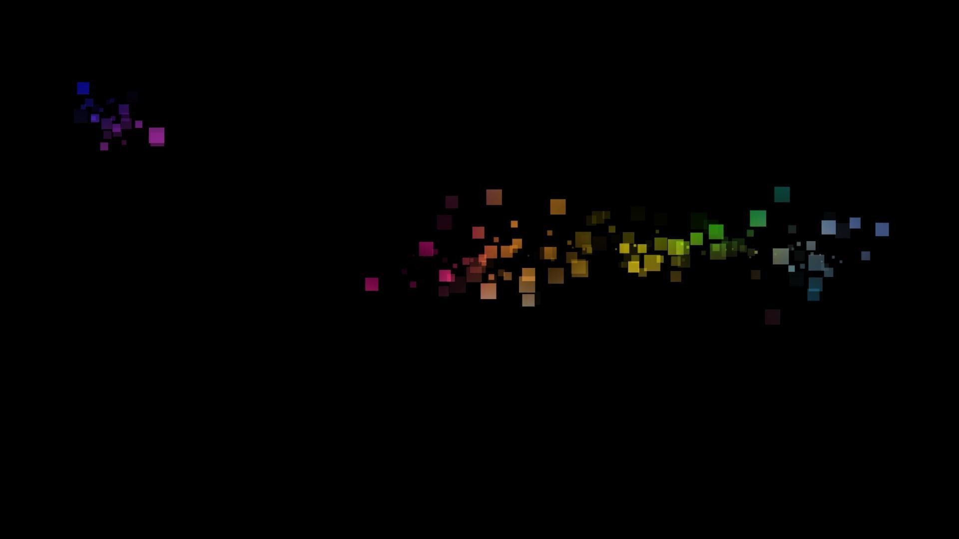 Pixel, Quadrati colorati, Sfondo nero, Minimalista, Full HD, wallpaper per portatile