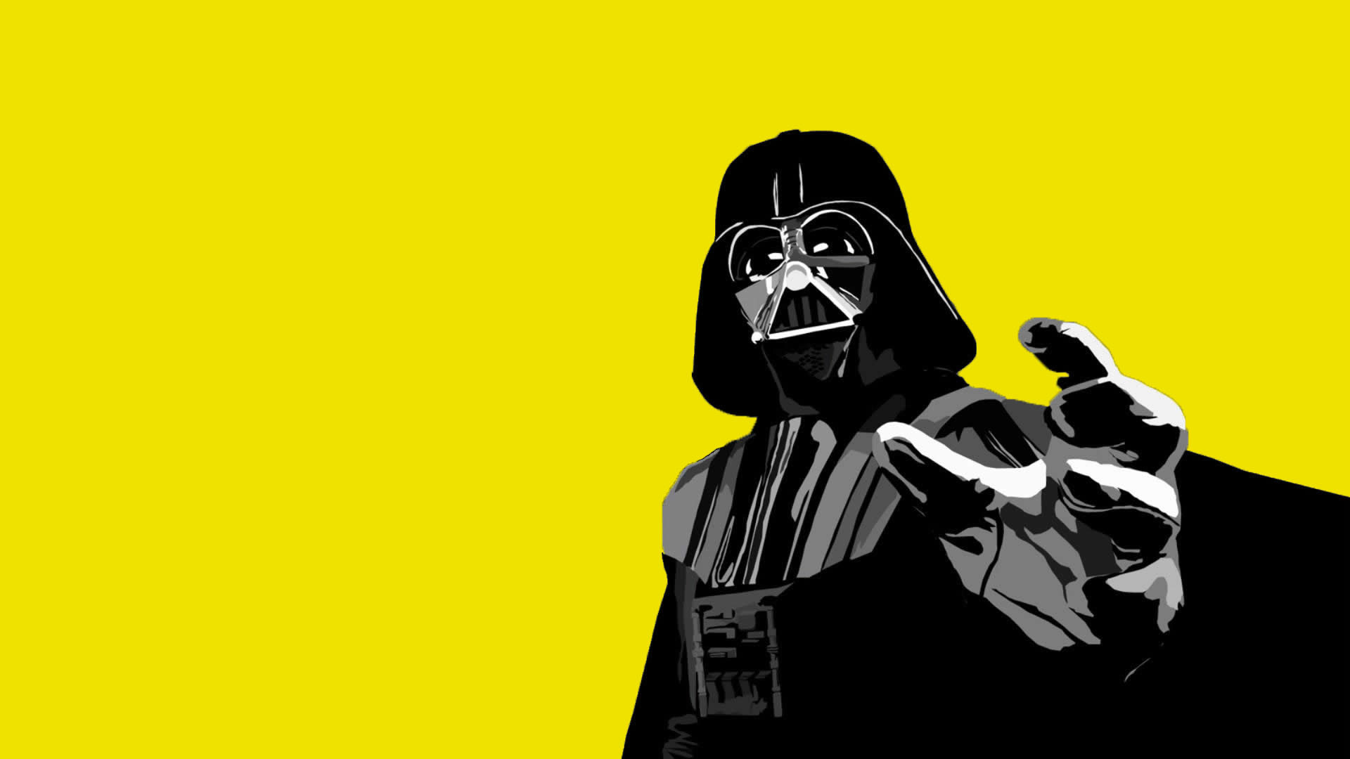 Darth Vader, Star Wars, Giallo, Pop art, Full HD, sfondo desktop