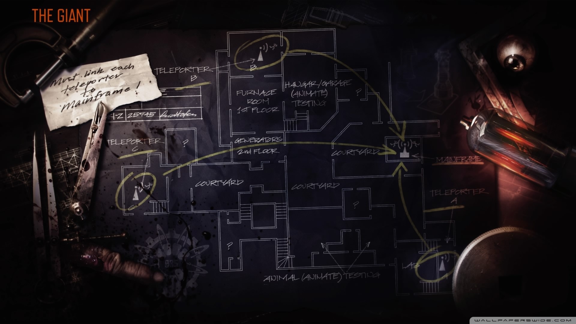 Call of Duty: Black Ops III, The Giant, Mappa, Lavagna, 1920x1080, immagine di sfondo