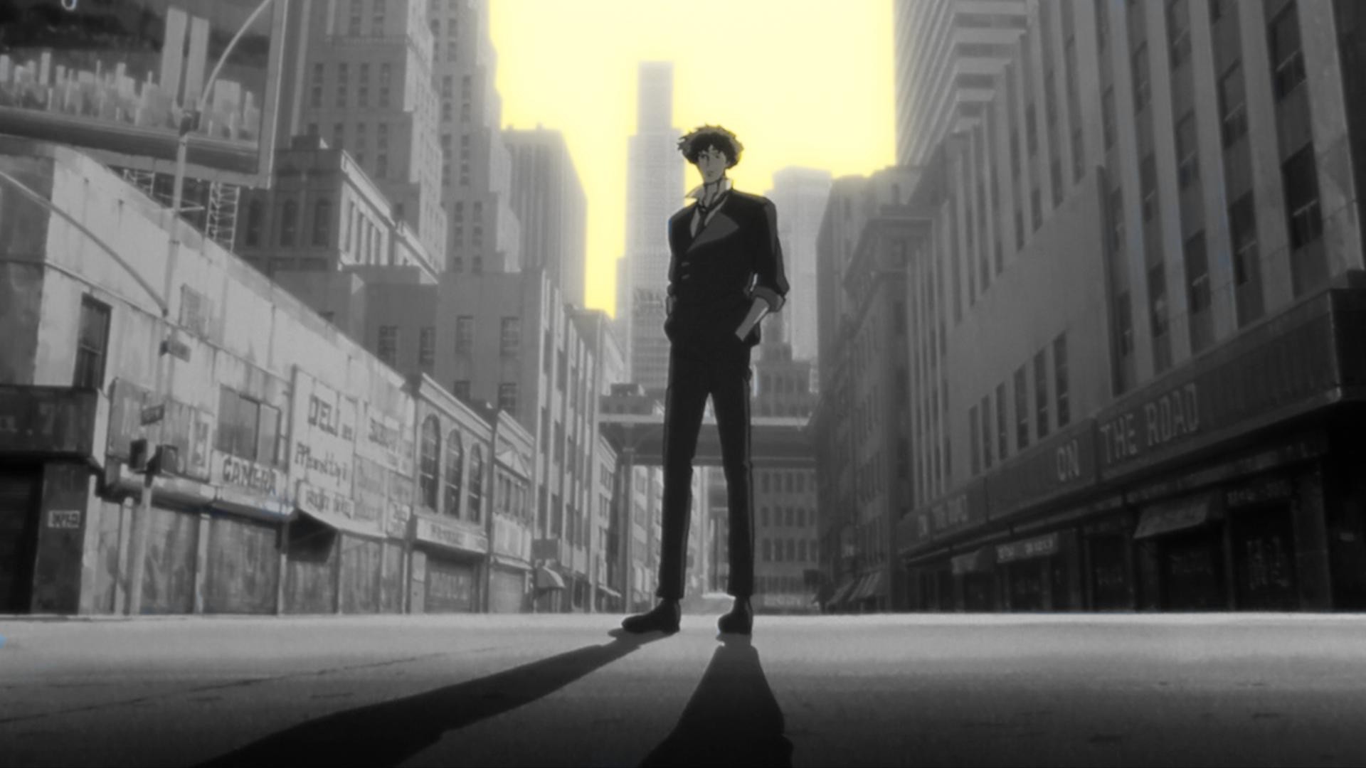 Spike Spiegel, Cowboy Bebop, Città, Strada, 1920x1080, wallpaper desktop
