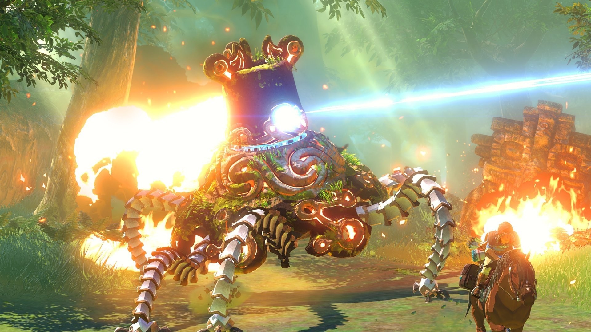 Guardiano, Link, The Legend of Zelda: Breath of the Wild, Laser, Battaglia, sfondo Full HD per computer
