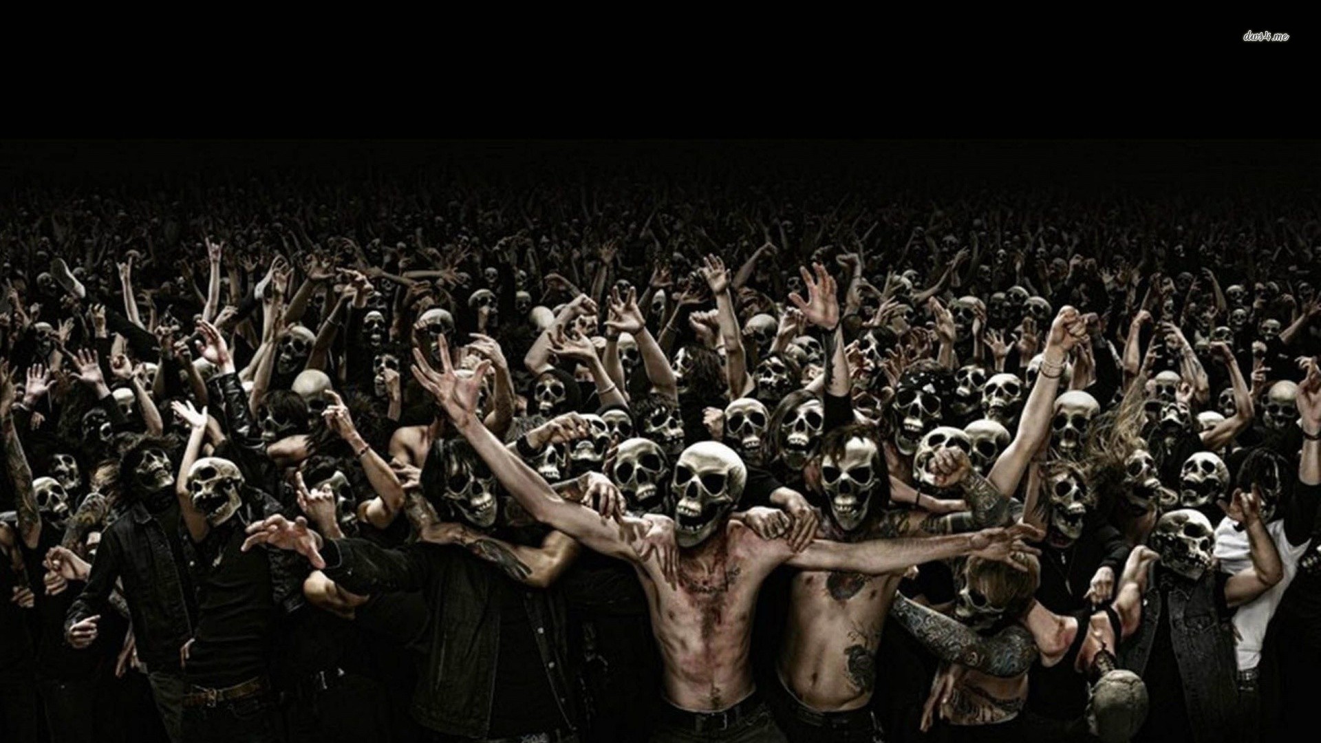 Zombi, Orda, Folla, Scuro, Horror, Full HD, sfondo Windows 11