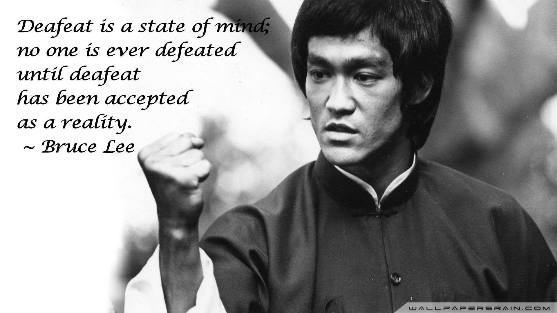 Bruce Lee, Citazione, Bianco e nero, Pugno, Full HD, sfondo Windows 11